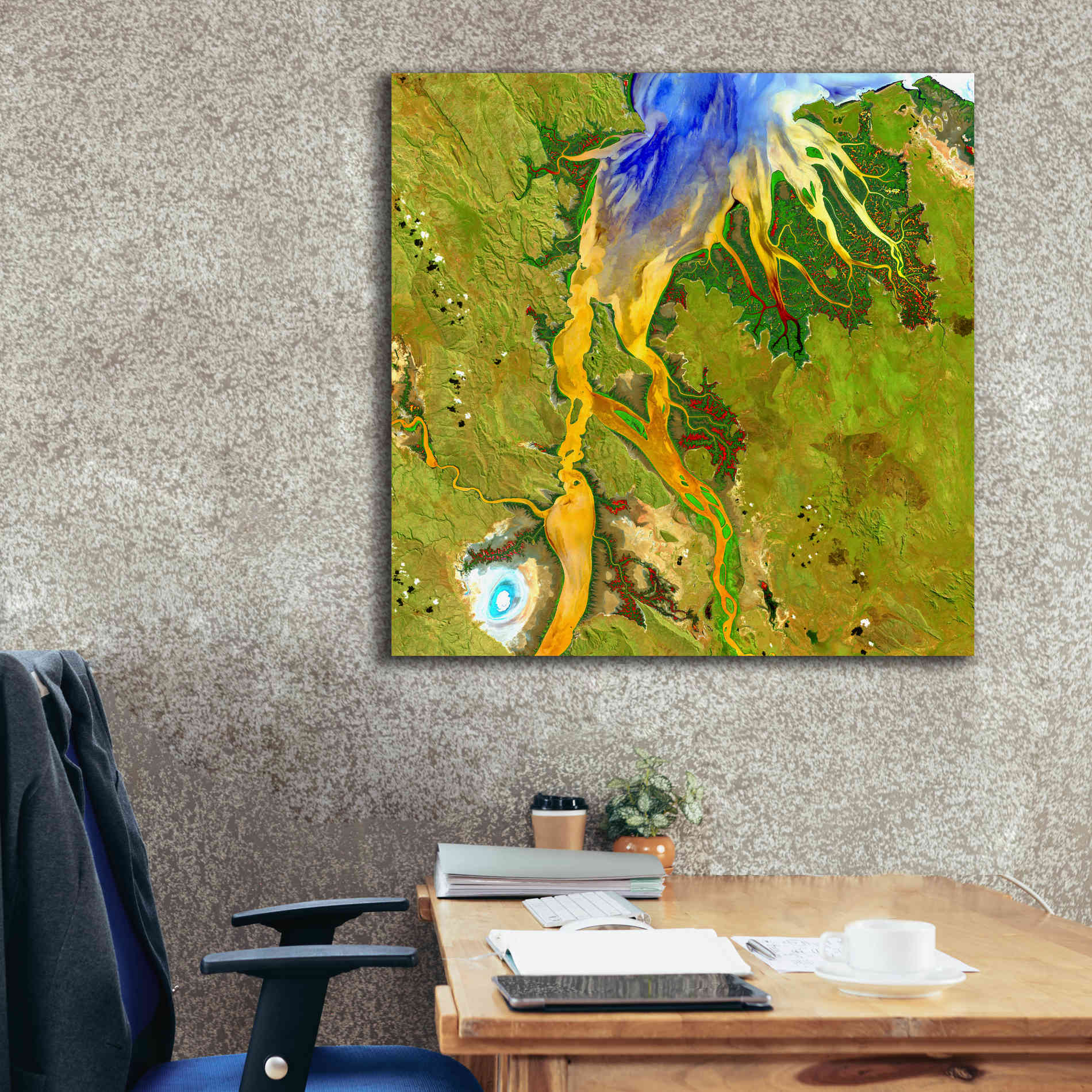 'Earth as Art: Nature's Patterns,' Canvas Wall Art,37 x 37