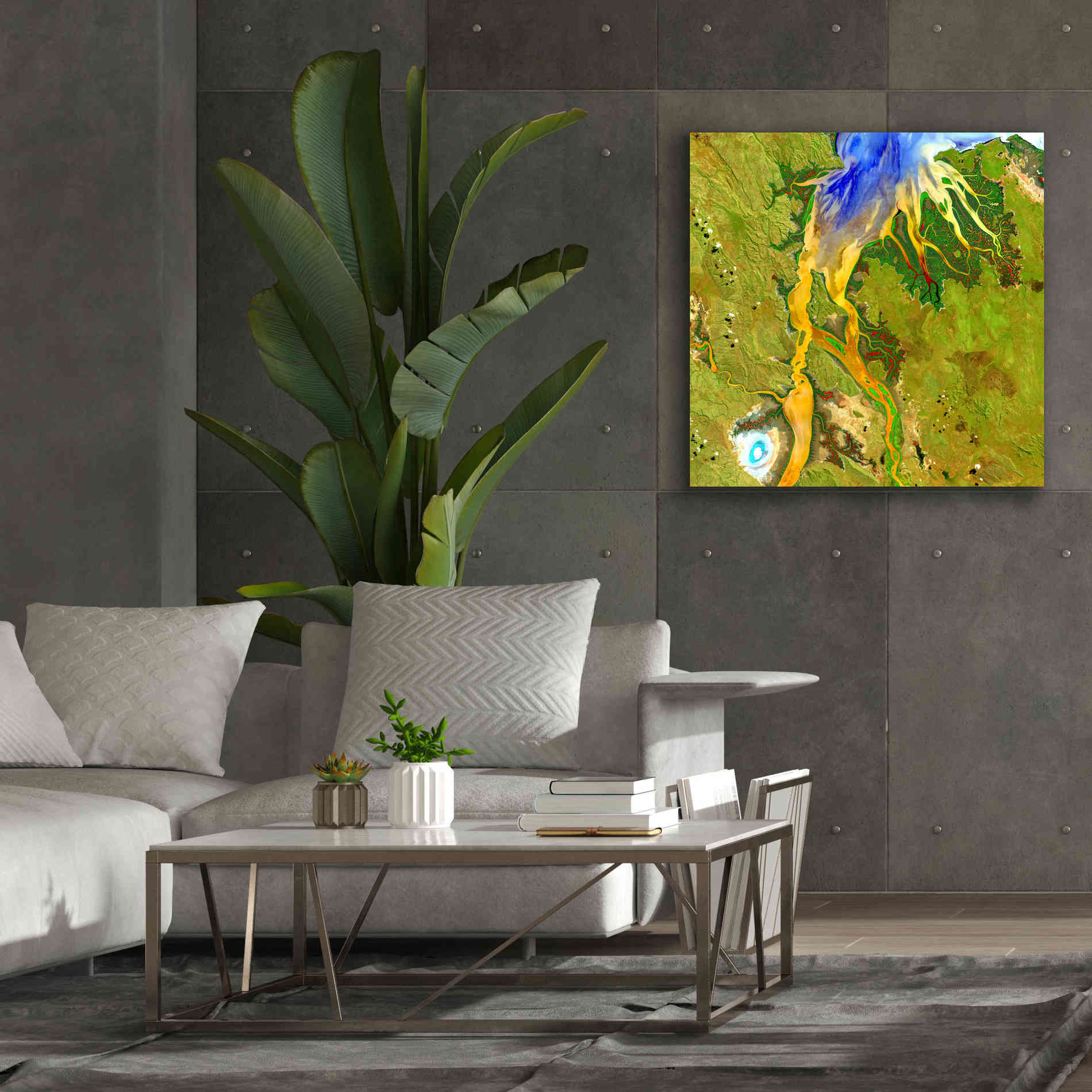 'Earth as Art: Nature's Patterns,' Canvas Wall Art,37 x 37