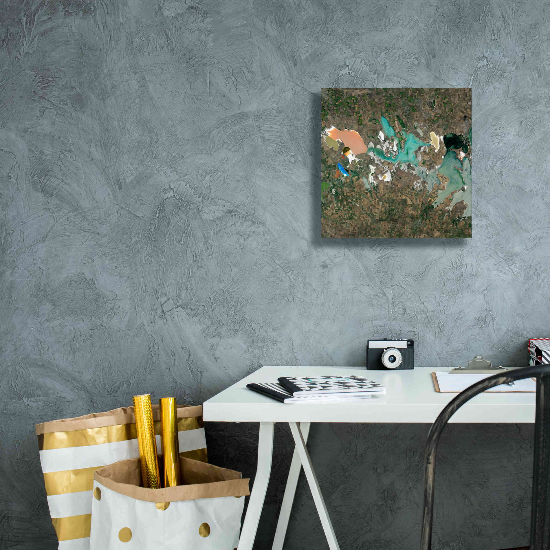 'Earth as Art: Putrid Sea,' Canvas Wall Art,12 x 12