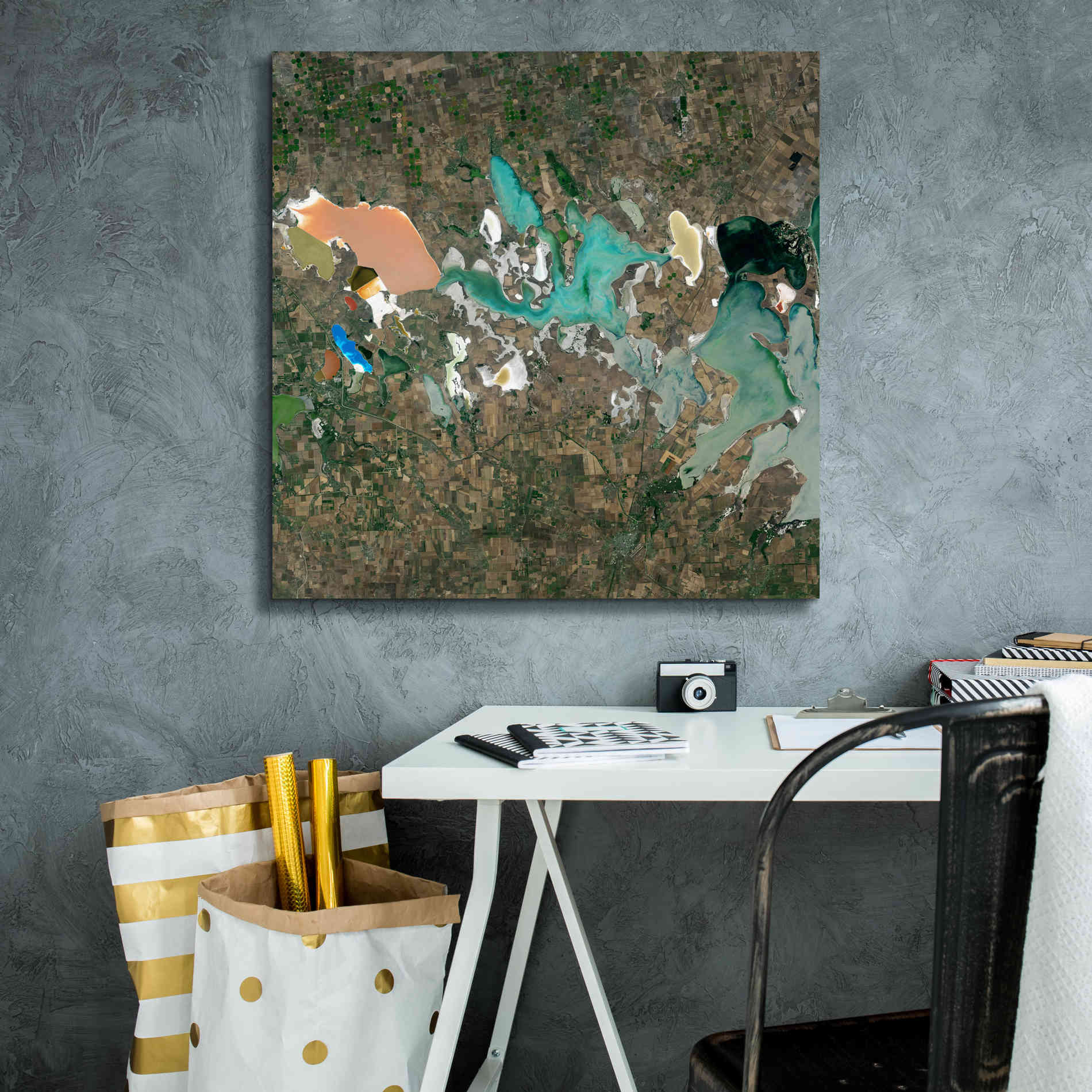 'Earth as Art: Putrid Sea,' Canvas Wall Art,26 x 26