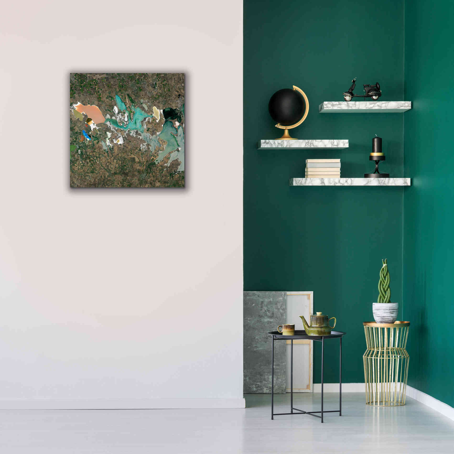 'Earth as Art: Putrid Sea,' Canvas Wall Art,26 x 26
