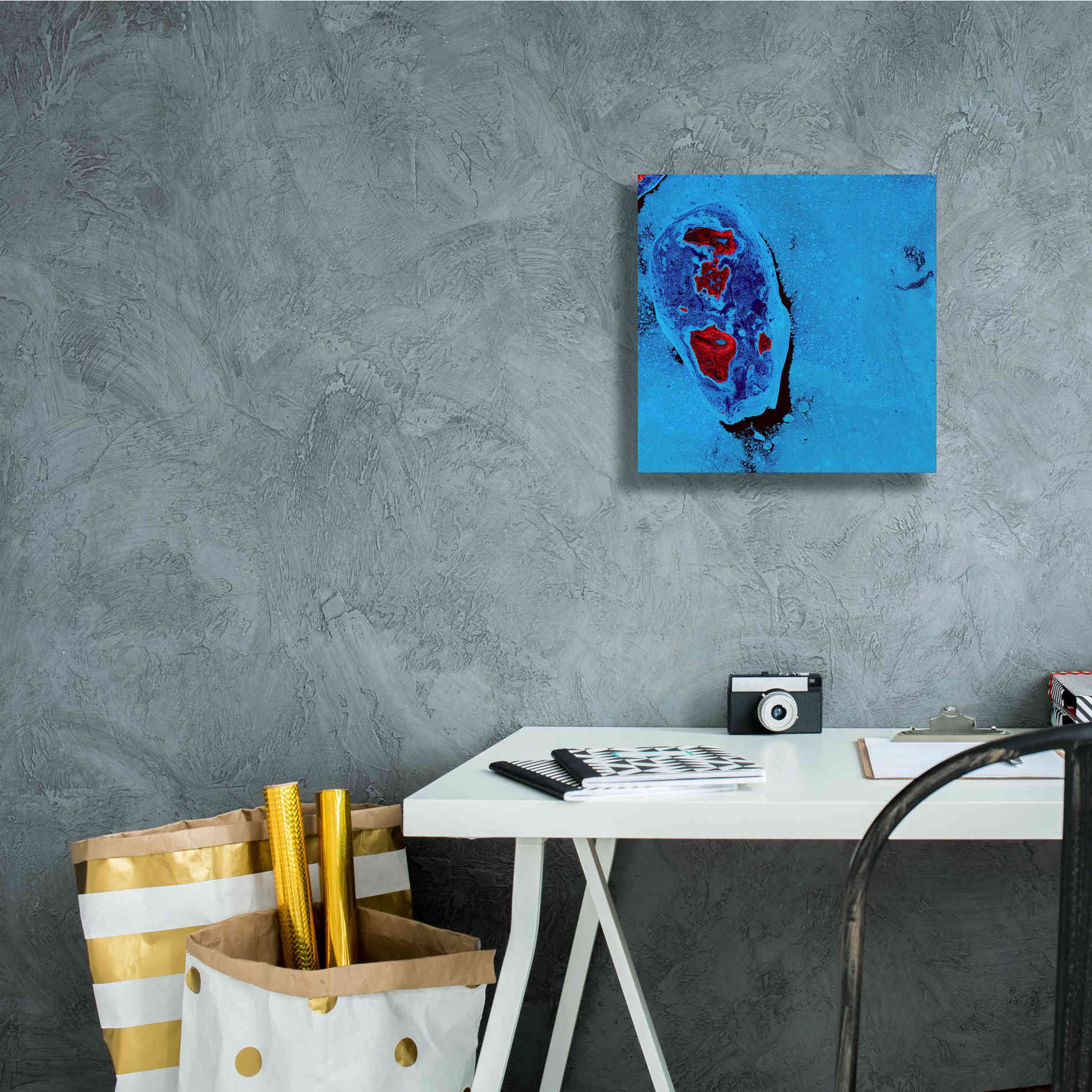 'Earth as Art: Cellular Ice,' Canvas Wall Art,12 x 12