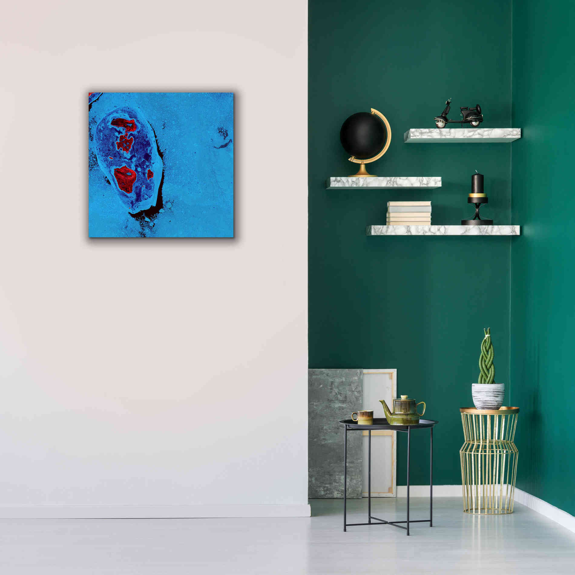 'Earth as Art: Cellular Ice,' Canvas Wall Art,26 x 26