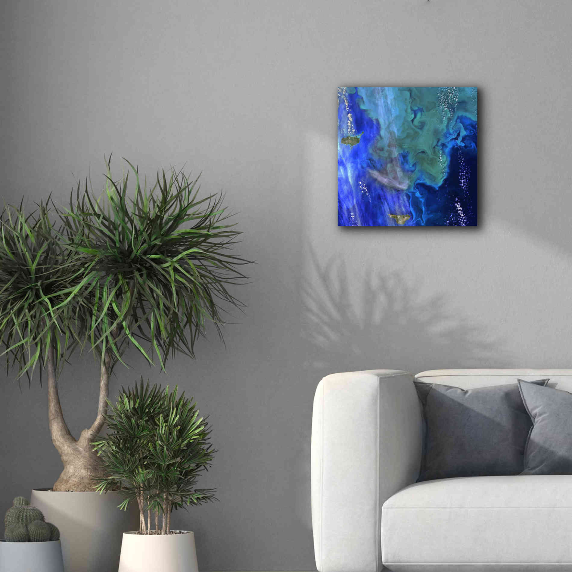 'Earth as Art: Earth's Aquarium,' Canvas Wall Art,18 x 18