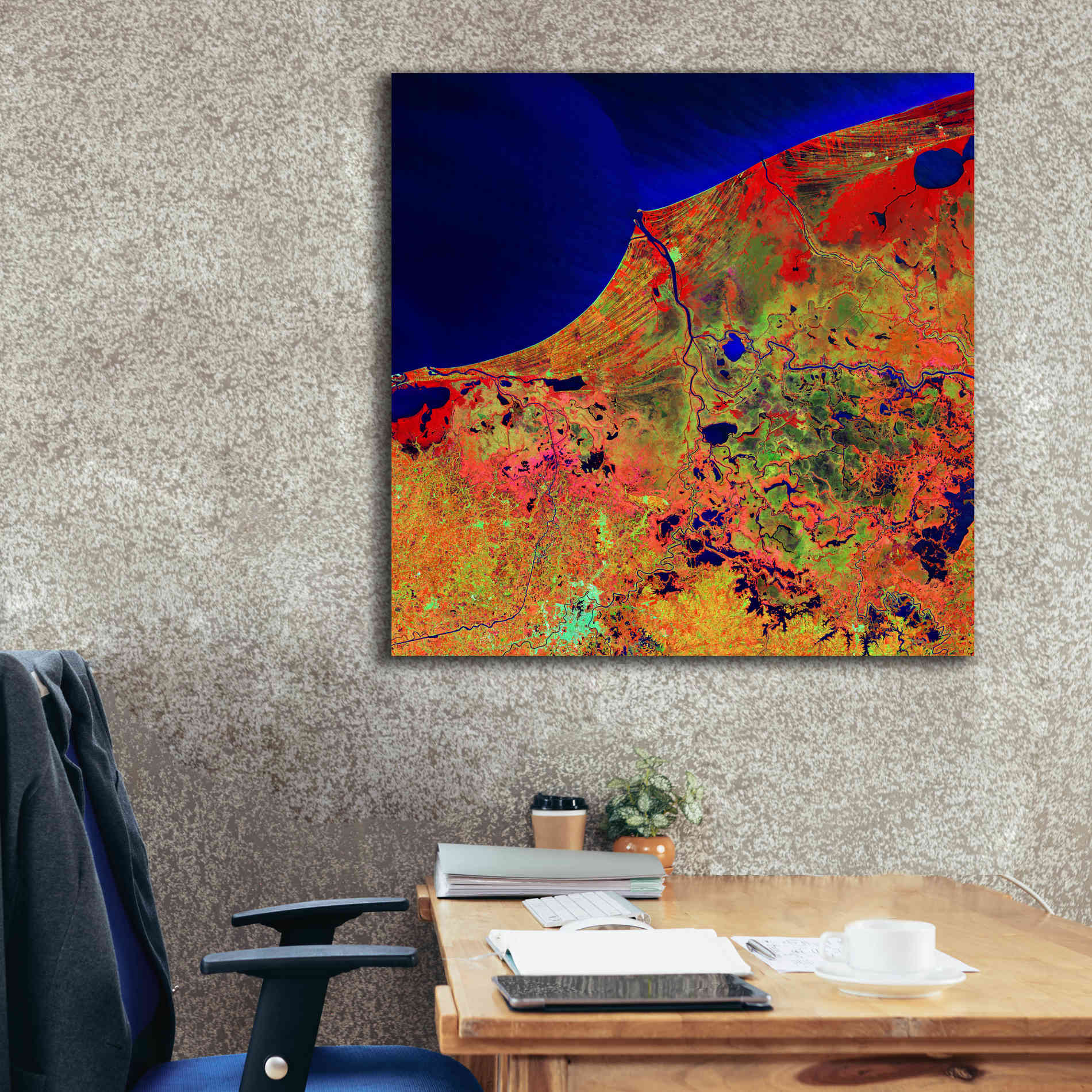 'Earth as Art: Mexico's Biosphere,' Canvas Wall Art,37 x 37