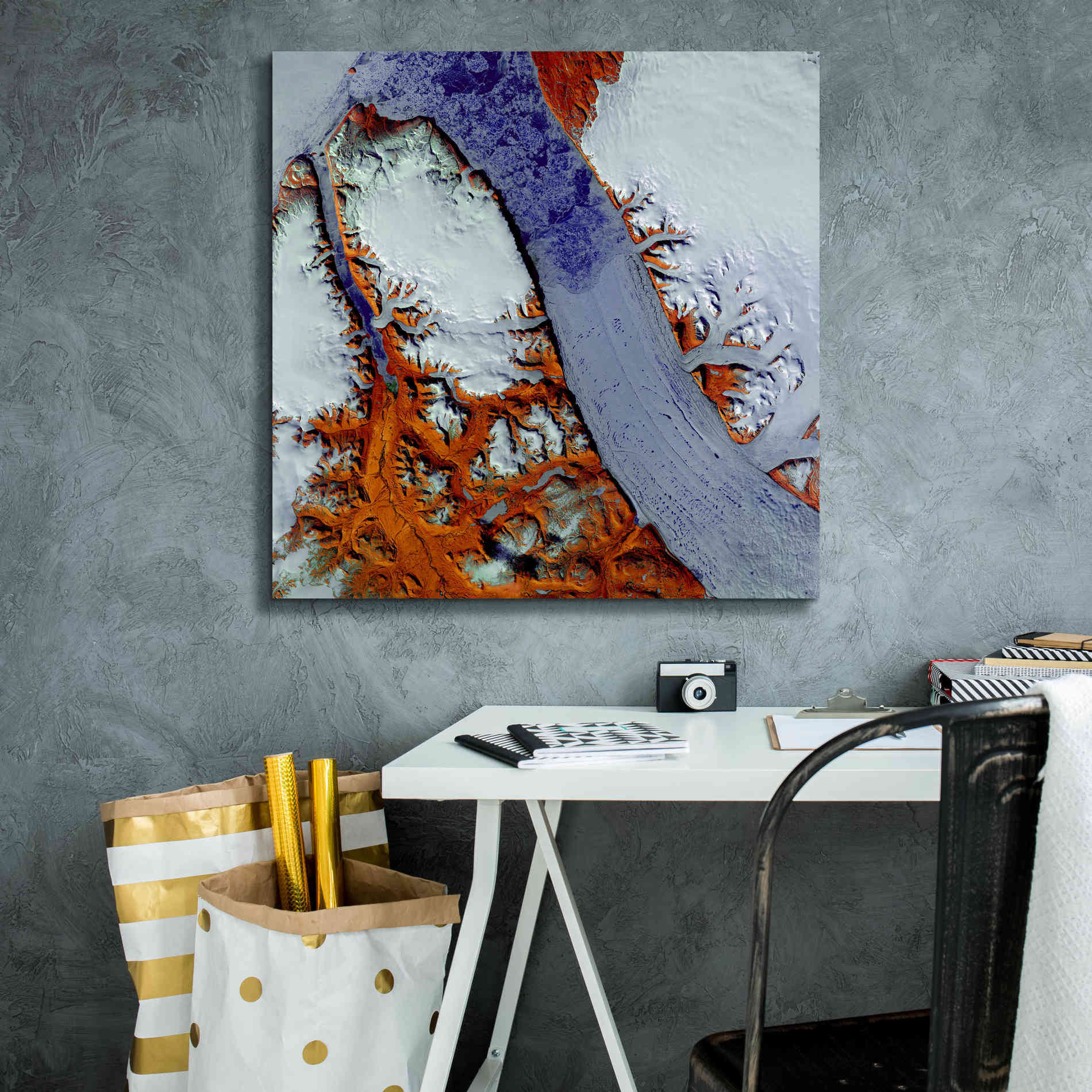 'Earth as Art: Petermann Glacier,' Canvas Wall Art,26 x 26