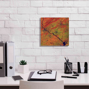 'Earth as Art: River and Ridge,' Canvas Wall Art,12 x 12