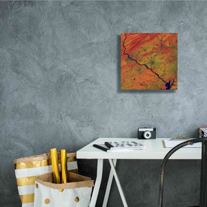 'Earth as Art: River and Ridge,' Canvas Wall Art,12 x 12