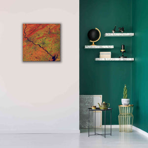 'Earth as Art: River and Ridge,' Canvas Wall Art,26 x 26