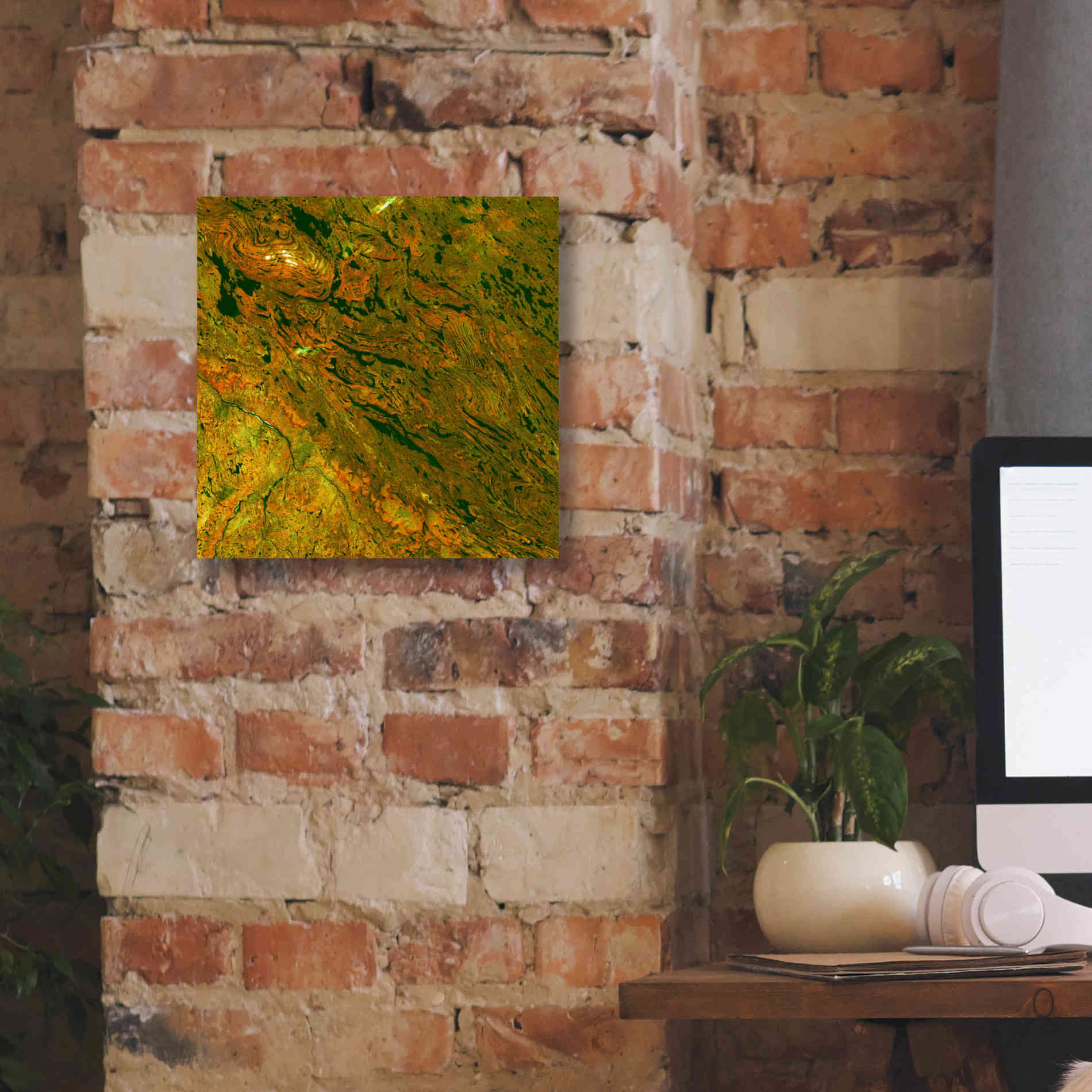 'Earth as Art: Rock Folding,' Canvas Wall Art,12 x 12
