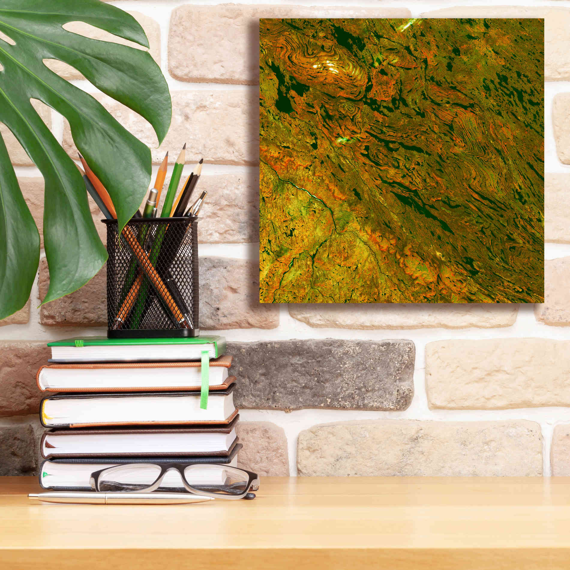 'Earth as Art: Rock Folding,' Canvas Wall Art,12 x 12