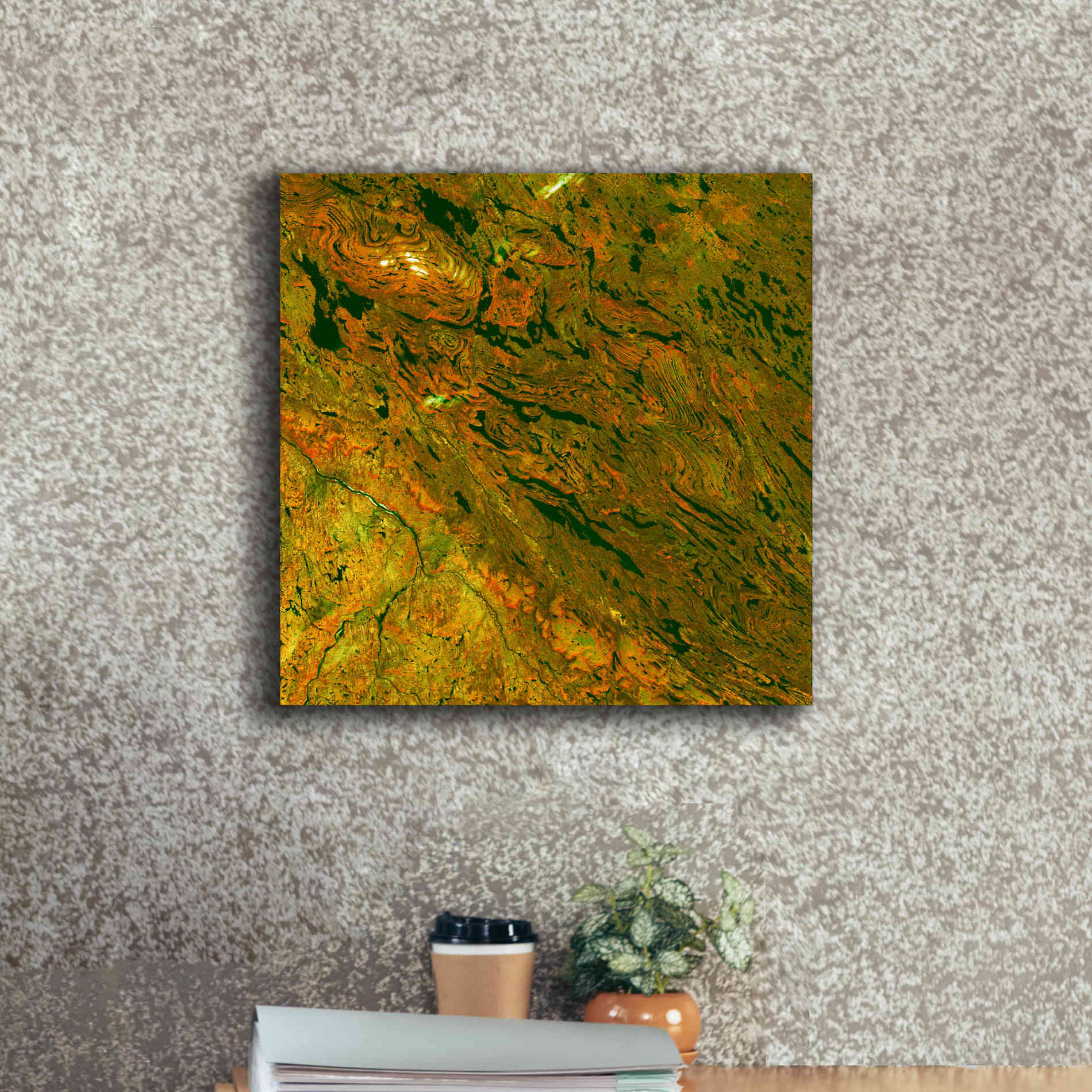 'Earth as Art: Rock Folding,' Canvas Wall Art,18 x 18