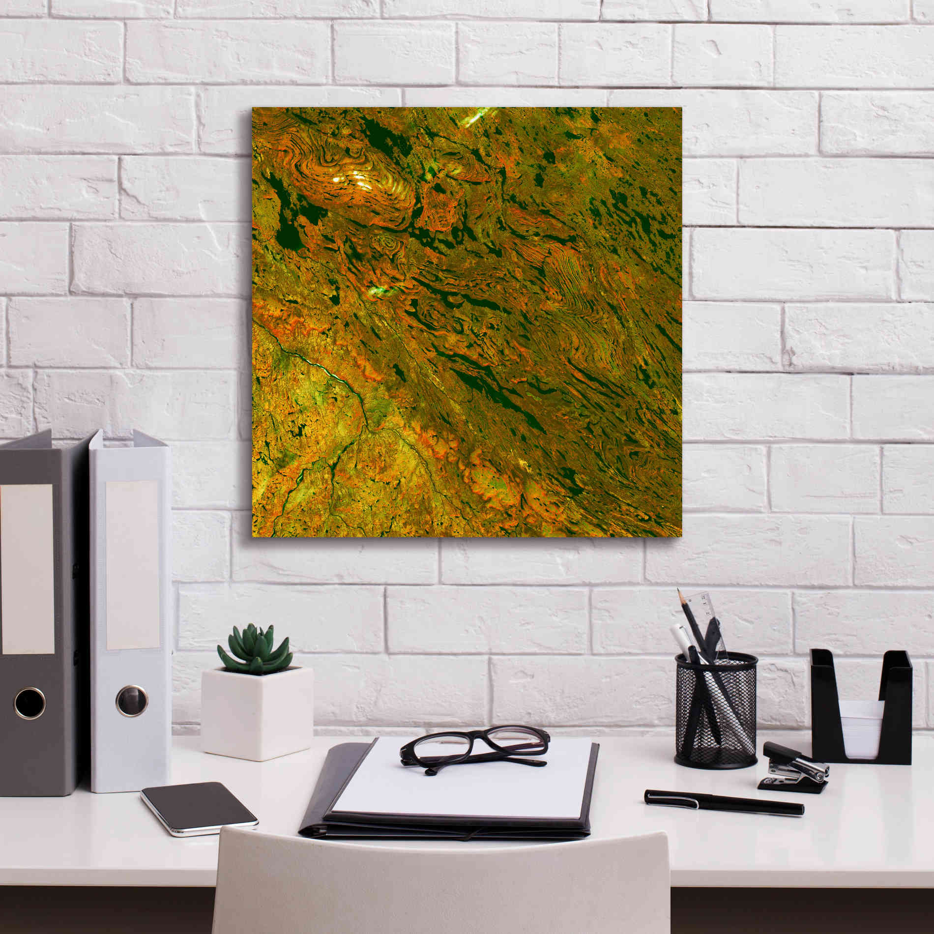 'Earth as Art: Rock Folding,' Canvas Wall Art,18 x 18