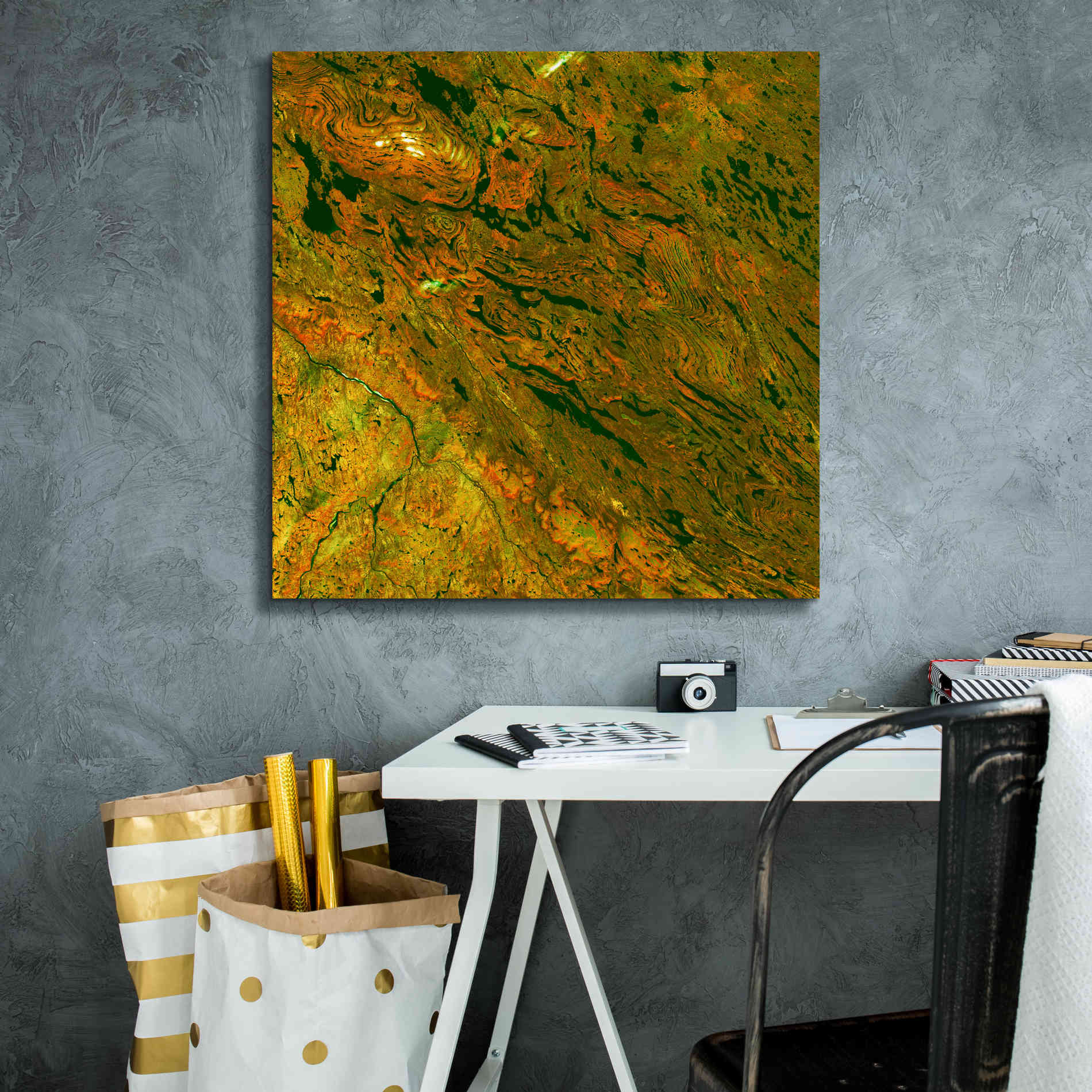 'Earth as Art: Rock Folding,' Canvas Wall Art,26 x 26