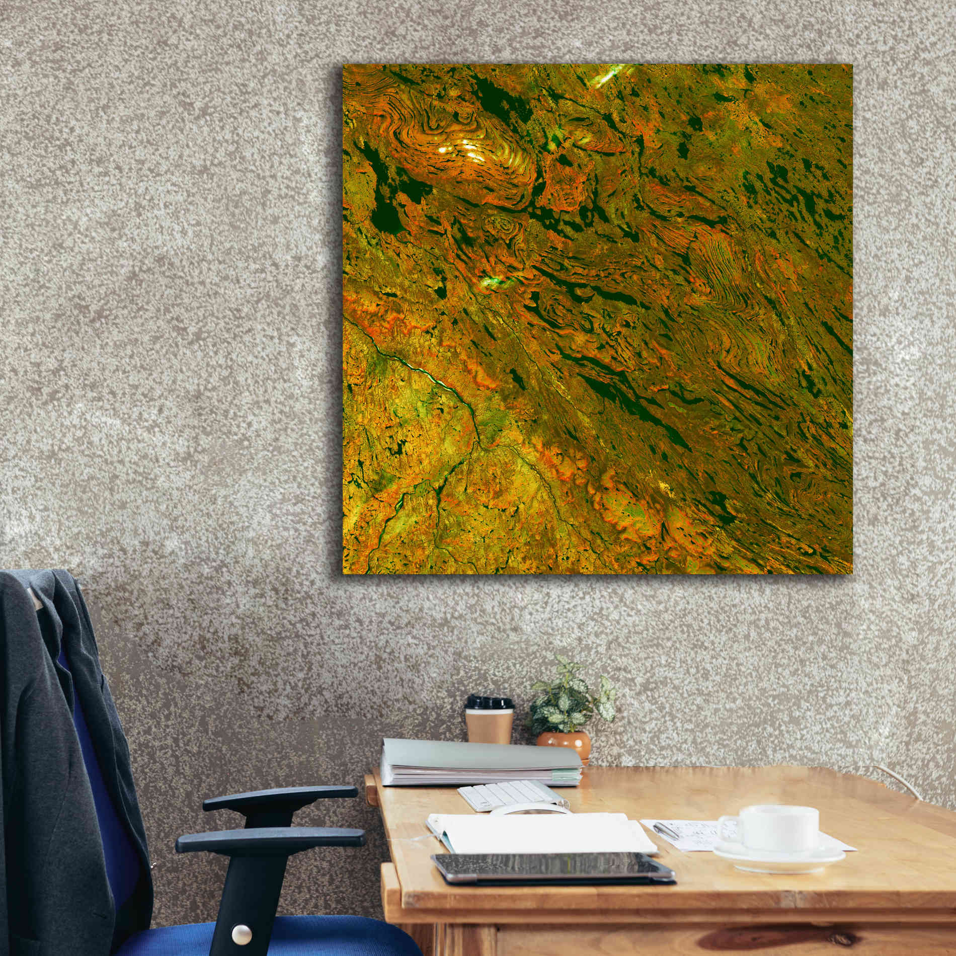 'Earth as Art: Rock Folding,' Canvas Wall Art,37 x 37