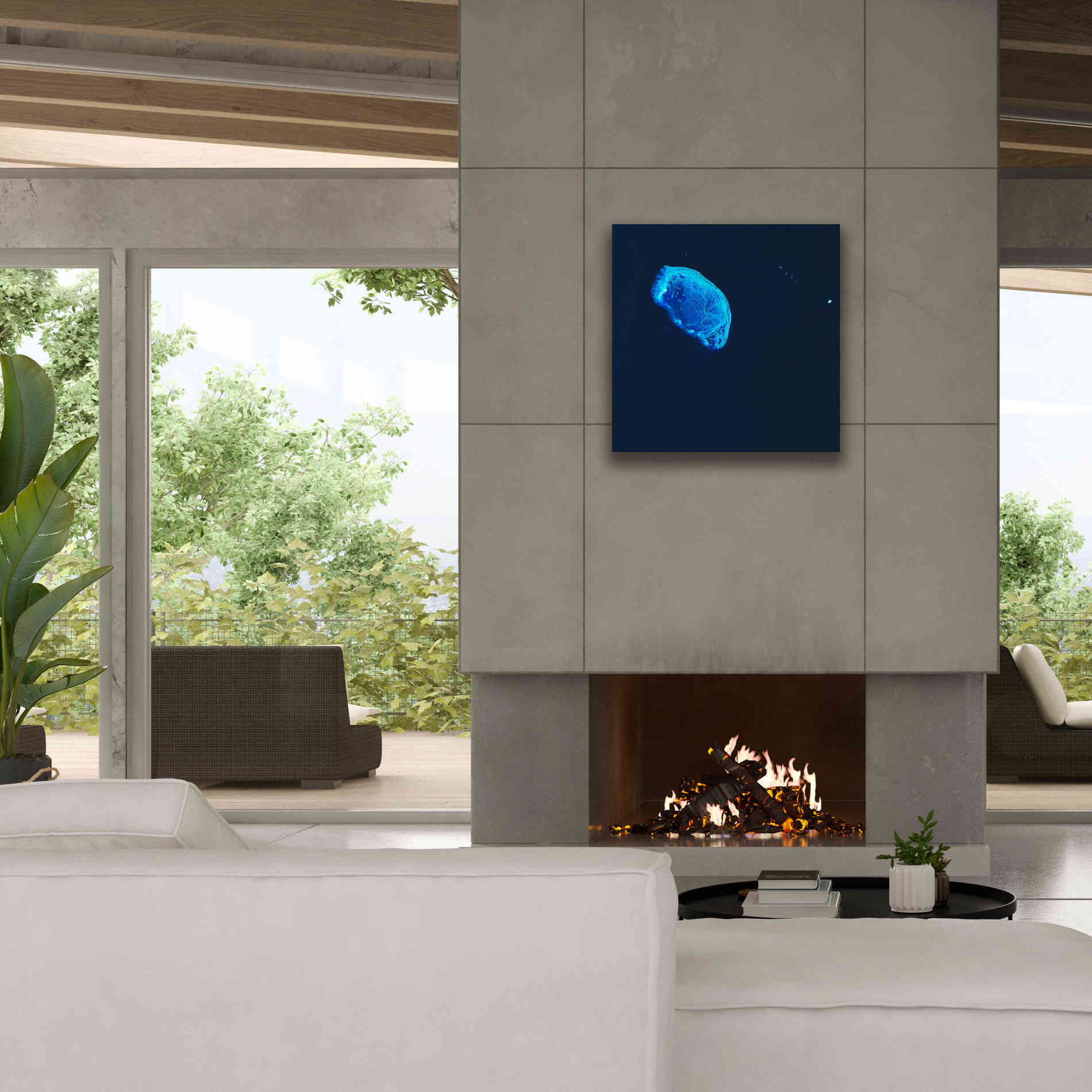'Earth as Art: Scorpion Reef,' Canvas Wall Art,26 x 26