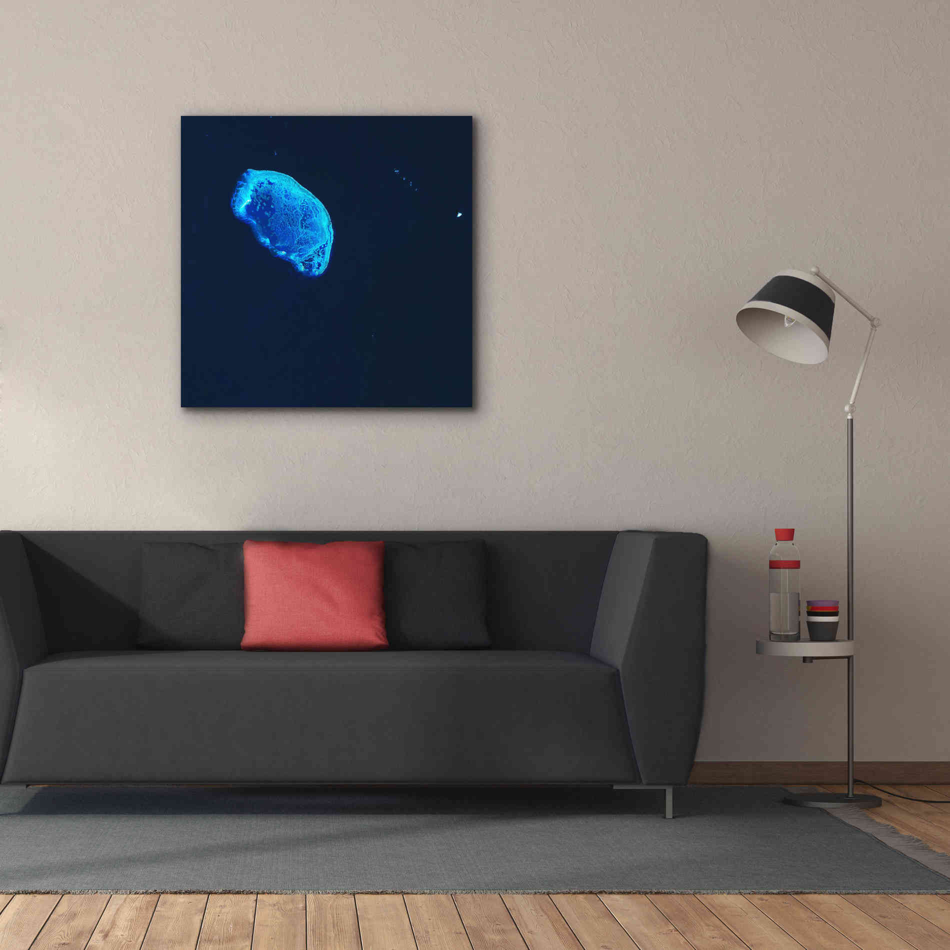'Earth as Art: Scorpion Reef,' Canvas Wall Art,37 x 37