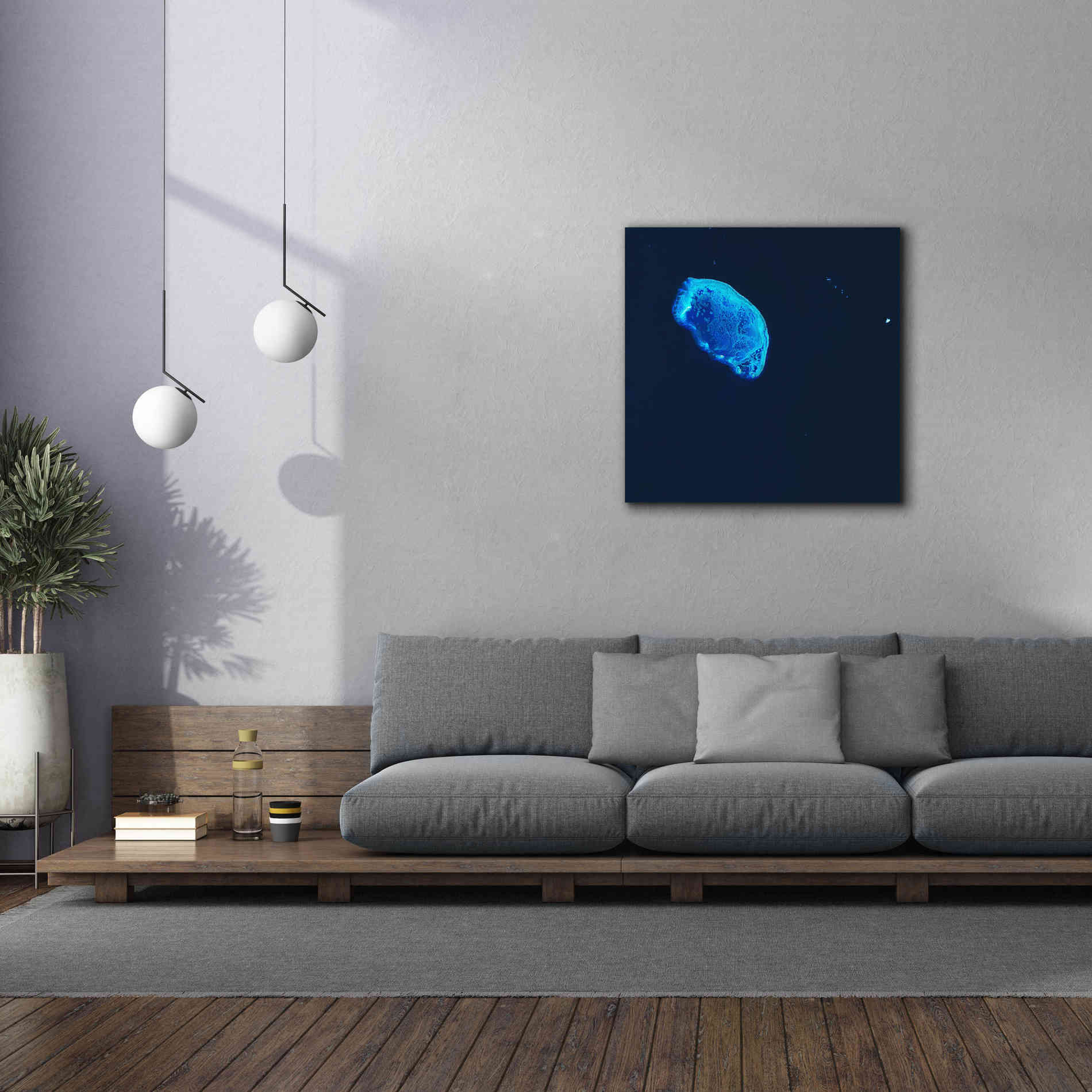 'Earth as Art: Scorpion Reef,' Canvas Wall Art,37 x 37