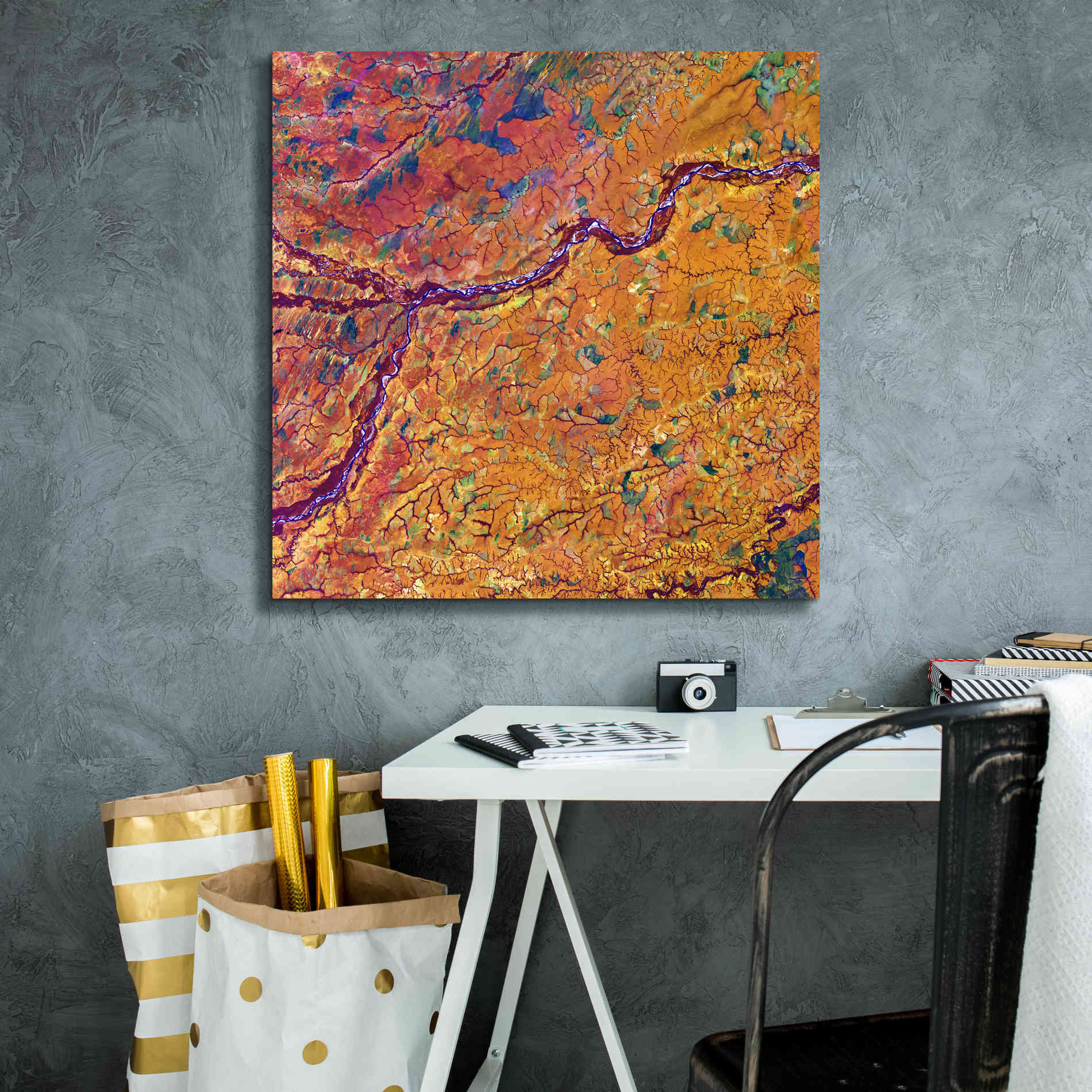 'Earth as Art: Capillaries,' Canvas Wall Art,26 x 26