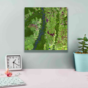 'Earth as Art: Oxbows in Bolivia,' Canvas Wall Art,12 x 12