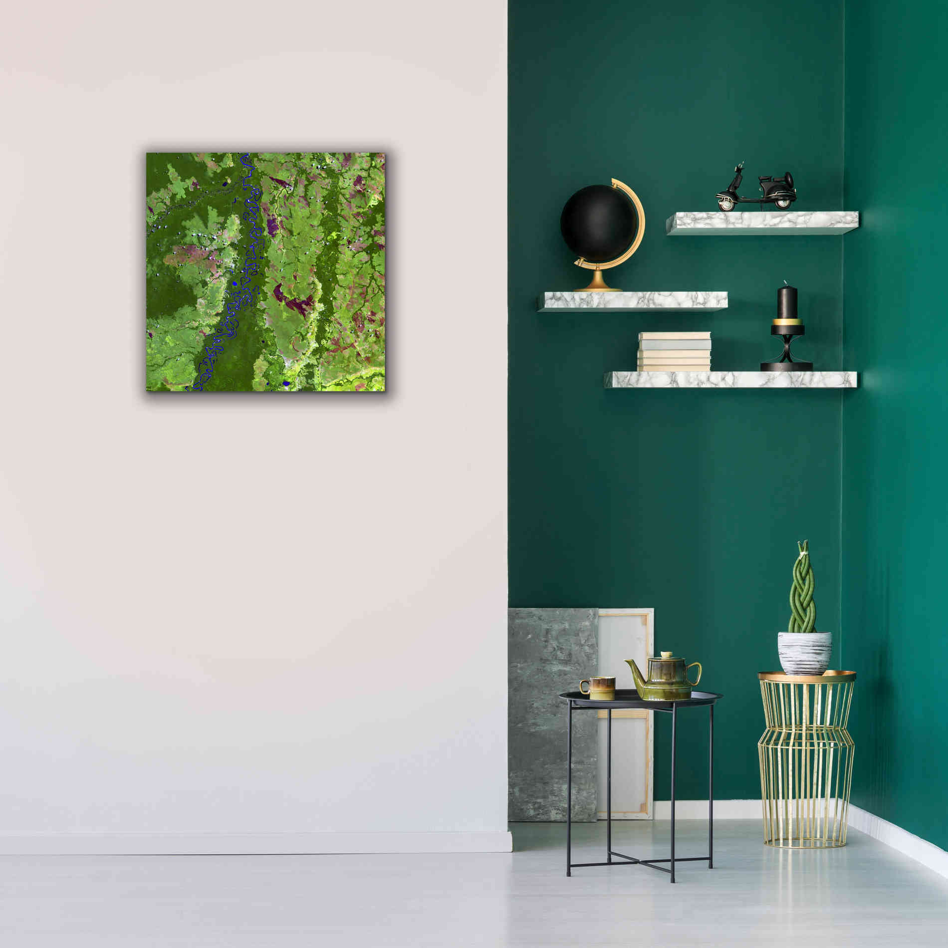 'Earth as Art: Oxbows in Bolivia,' Canvas Wall Art,26 x 26
