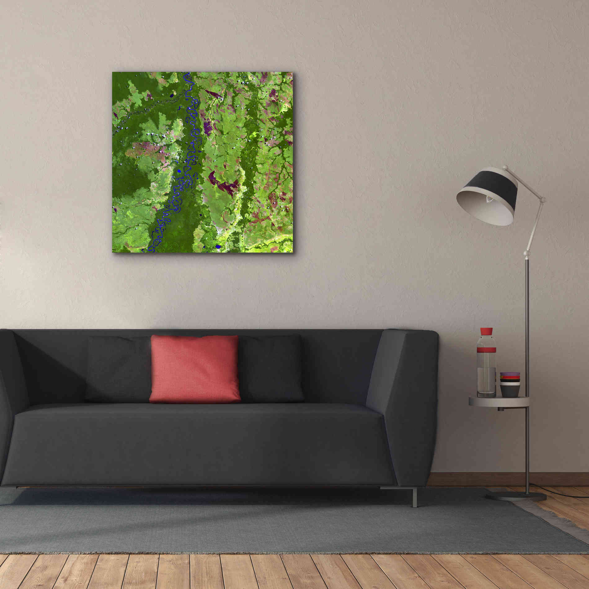 'Earth as Art: Oxbows in Bolivia,' Canvas Wall Art,37 x 37