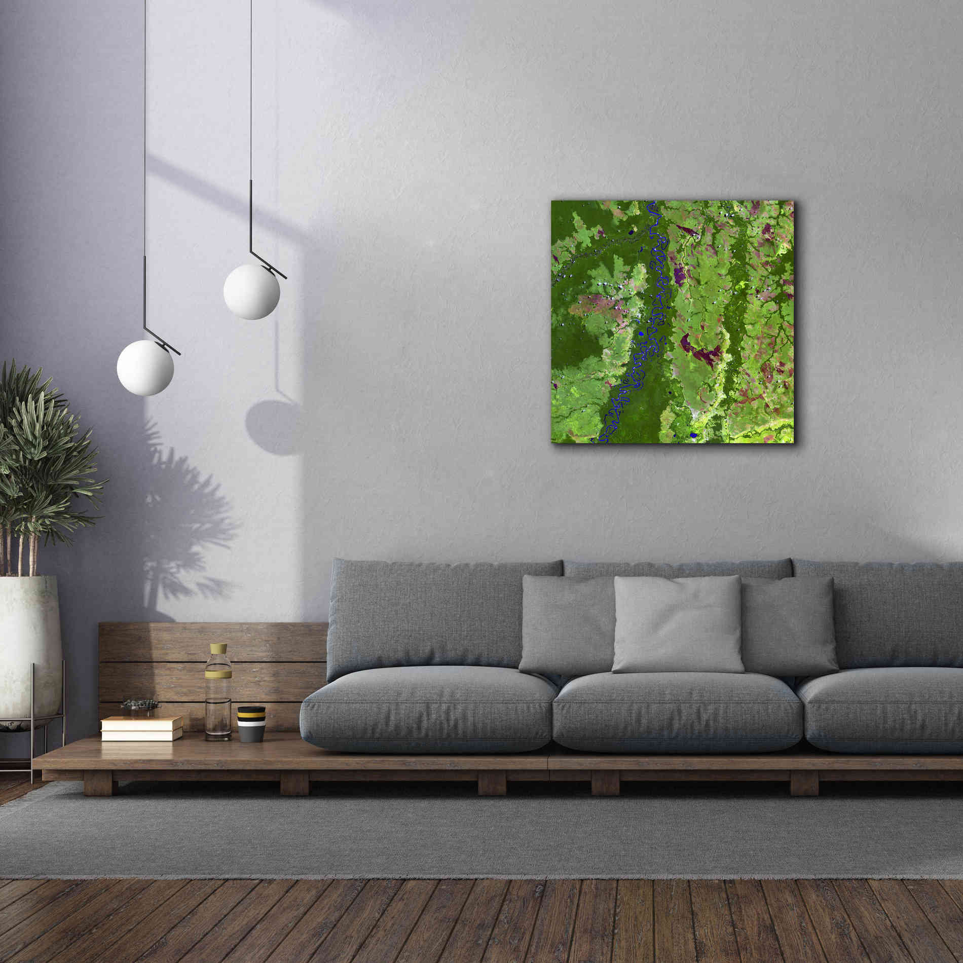 'Earth as Art: Oxbows in Bolivia,' Canvas Wall Art,37 x 37