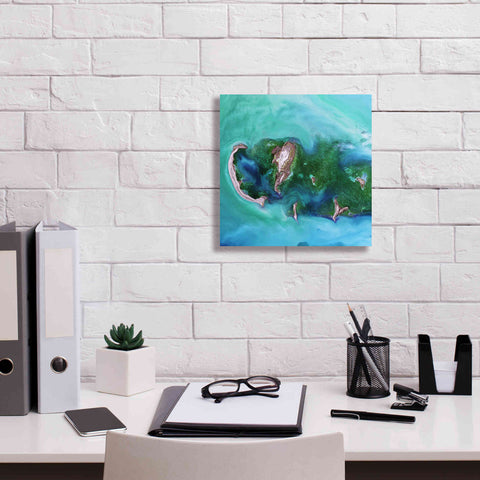 Image of 'Earth as Art: Caspian Scour,' Canvas Wall Art,12 x 12