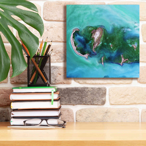 Image of 'Earth as Art: Caspian Scour,' Canvas Wall Art,12 x 12
