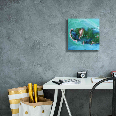 Image of 'Earth as Art: Caspian Scour,' Canvas Wall Art,12 x 12