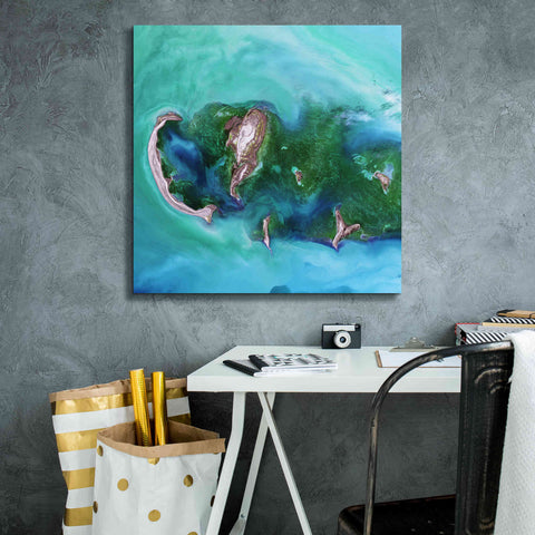 Image of 'Earth as Art: Caspian Scour,' Canvas Wall Art,26 x 26