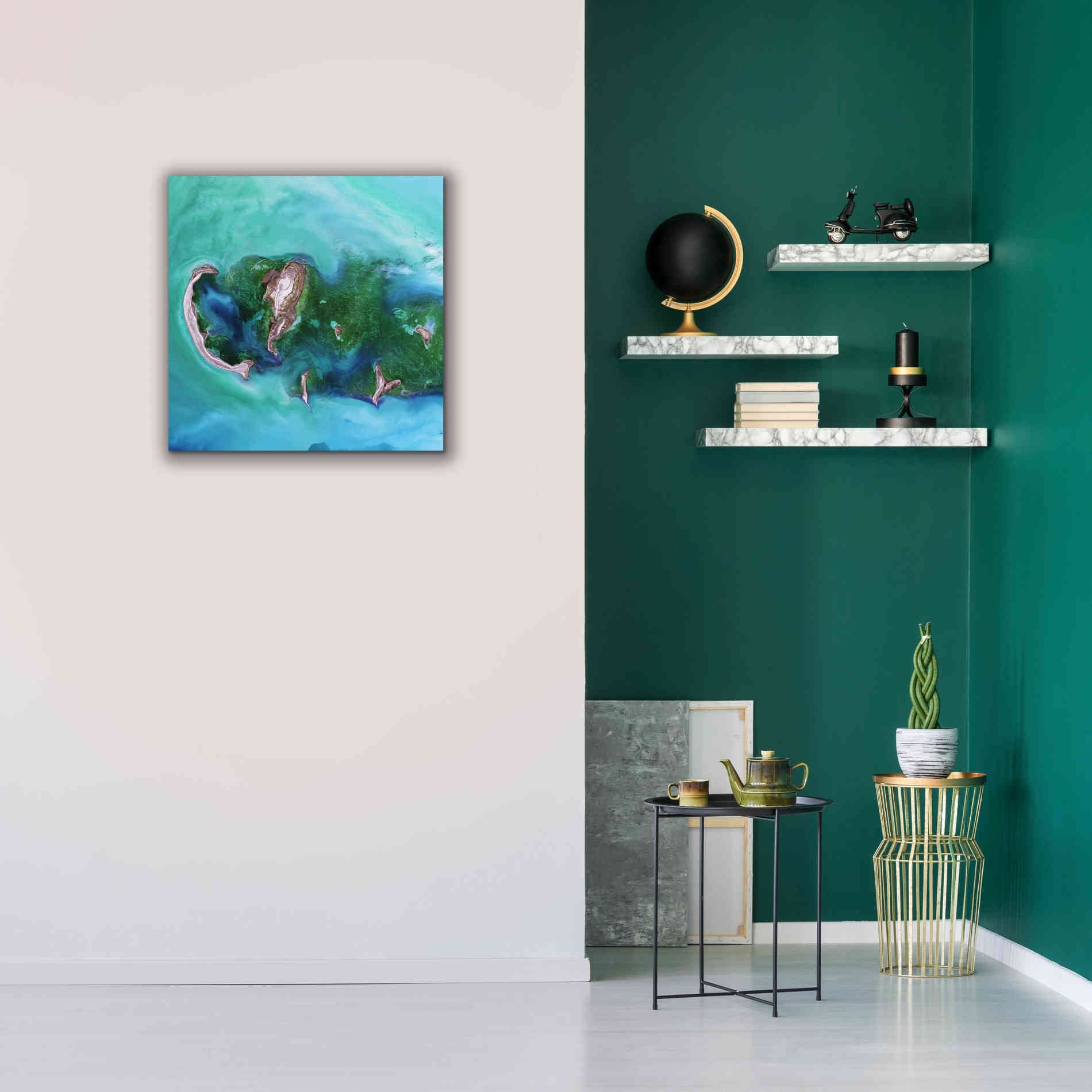 'Earth as Art: Caspian Scour,' Canvas Wall Art,26 x 26