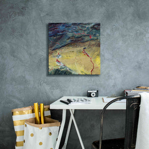 'Earth as Art: Crimson Streams,' Canvas Wall Art,18 x 18