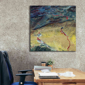 'Earth as Art: Crimson Streams,' Canvas Wall Art,37 x 37