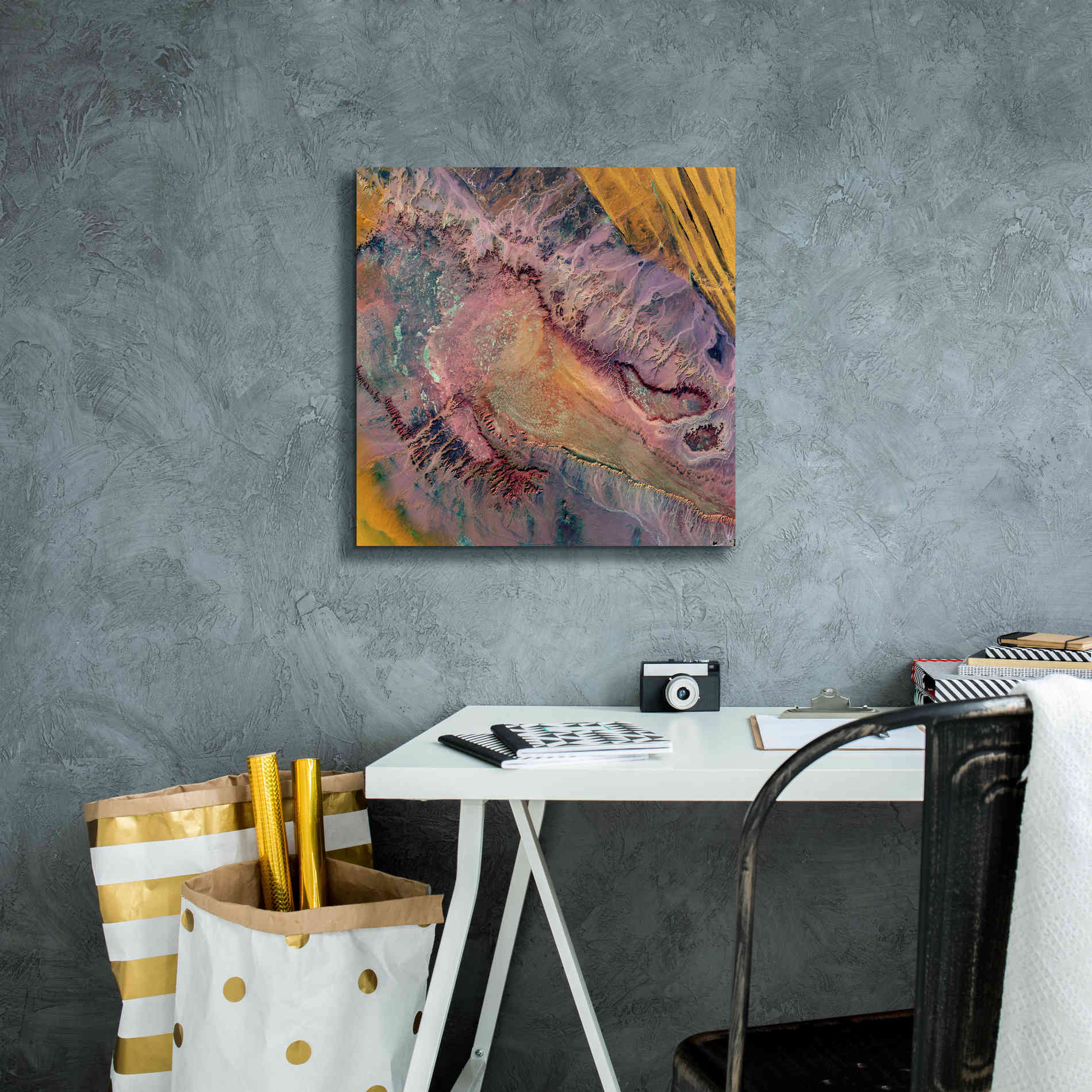 'Earth as Art: Expressions in the Desert,' Canvas Wall Art,18 x 18