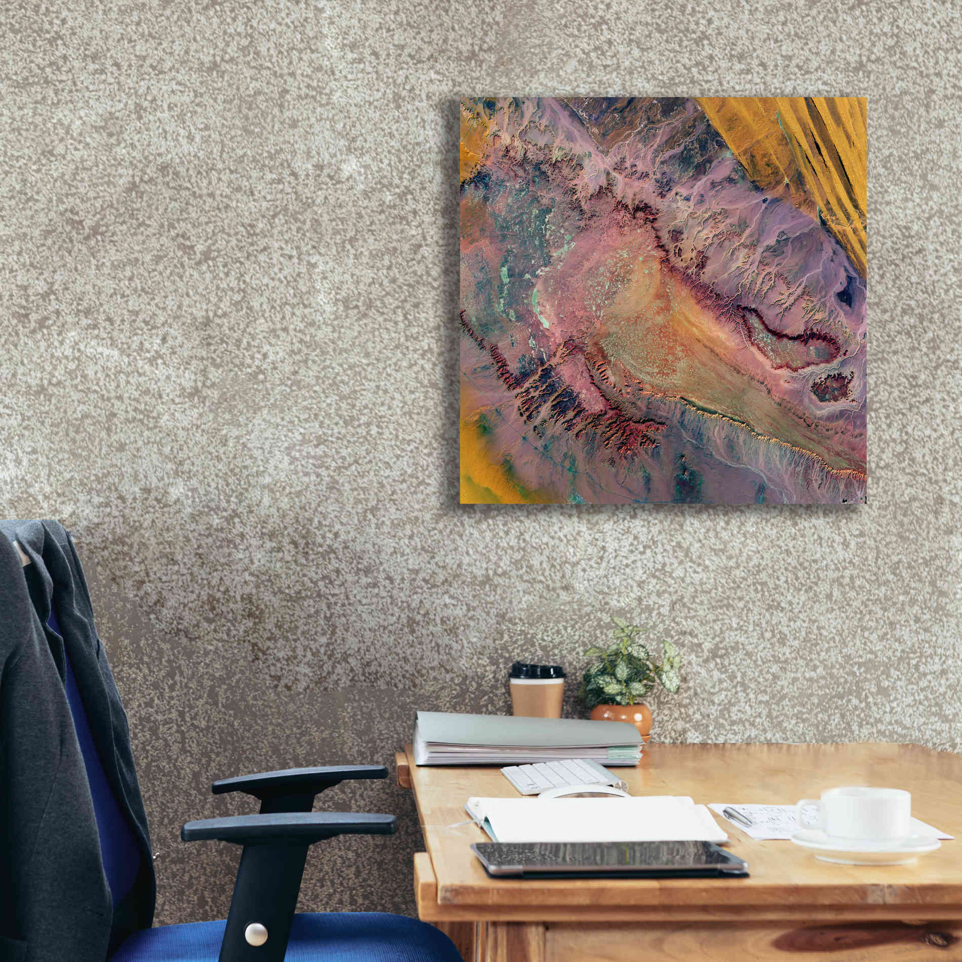 'Earth as Art: Expressions in the Desert,' Canvas Wall Art,26 x 26