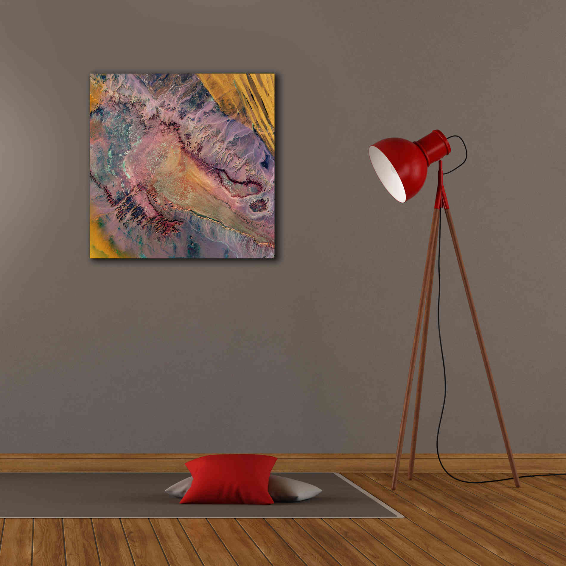 'Earth as Art: Expressions in the Desert,' Canvas Wall Art,26 x 26