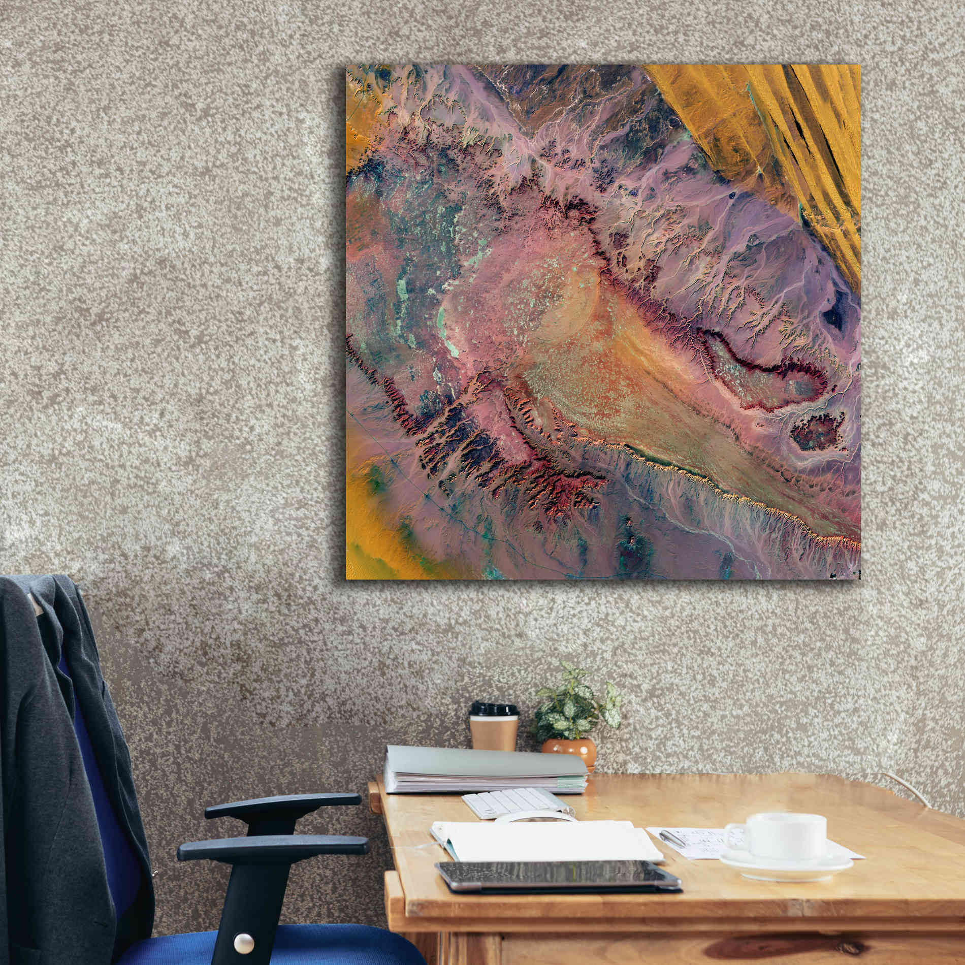'Earth as Art: Expressions in the Desert,' Canvas Wall Art,37 x 37