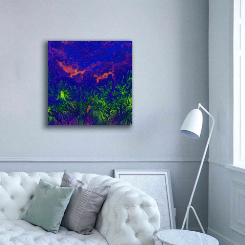 Image of 'Earth as Art: Fanciful Fluorescence,' Canvas Wall Art,37 x 37