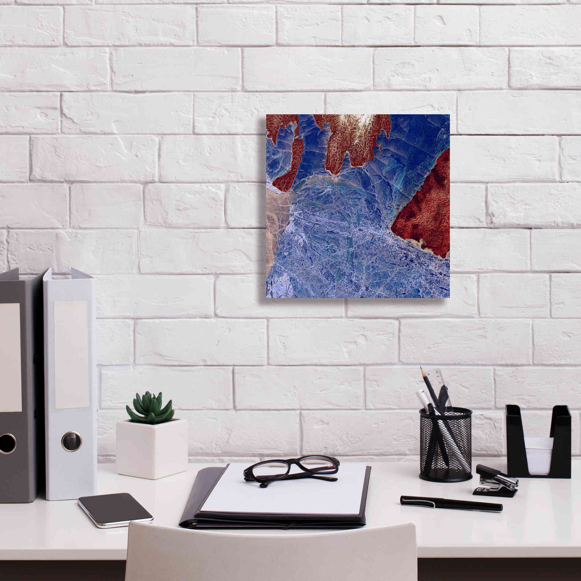 'Earth as Art: Fractured,' Canvas Wall Art,12 x 12
