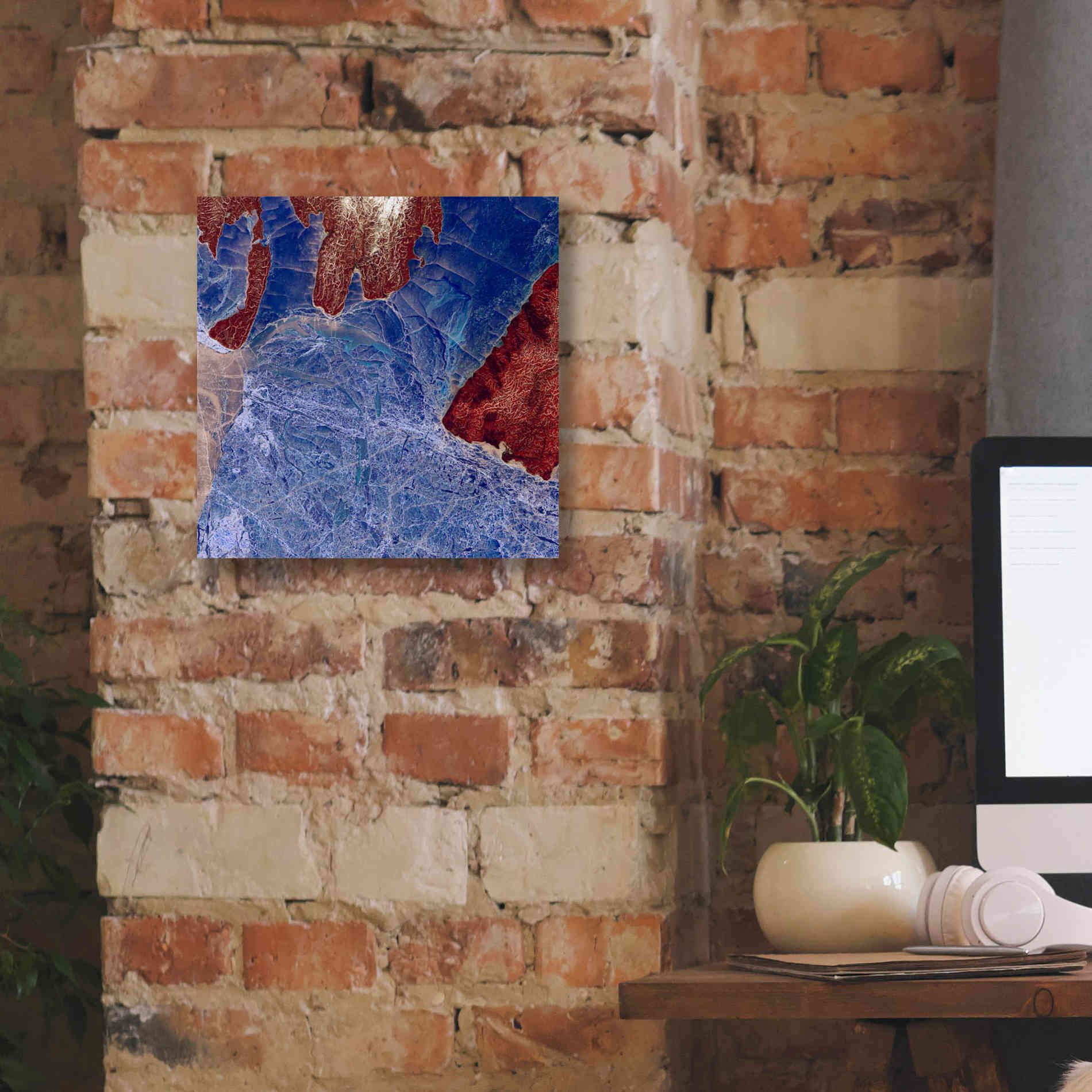 'Earth as Art: Fractured,' Canvas Wall Art,12 x 12