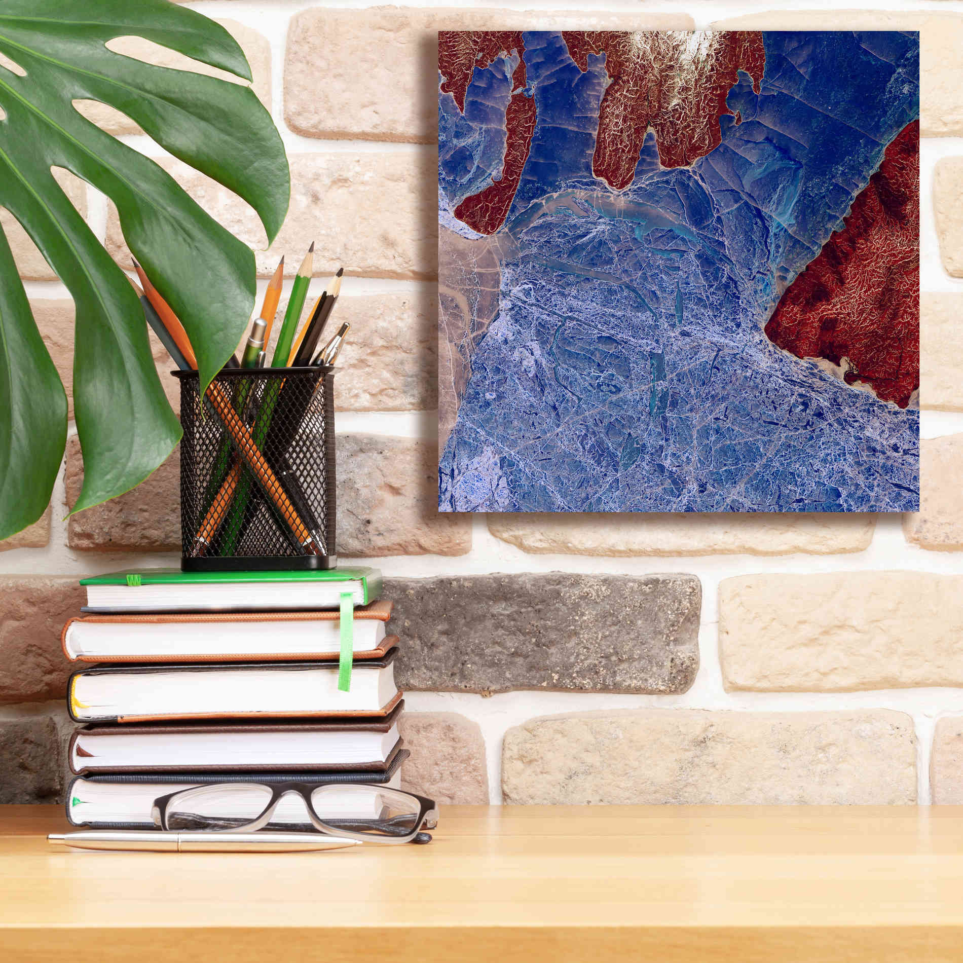 'Earth as Art: Fractured,' Canvas Wall Art,12 x 12