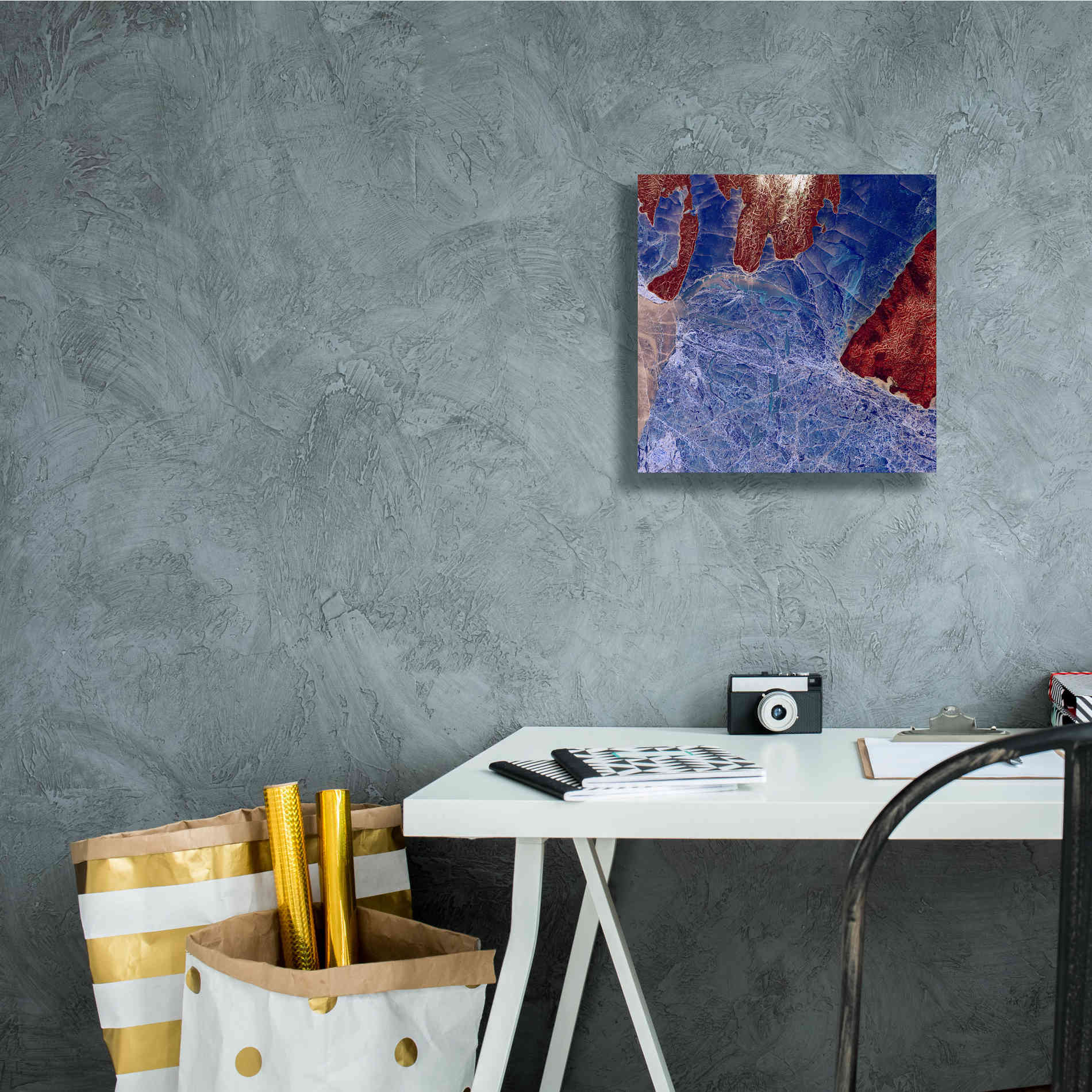 'Earth as Art: Fractured,' Canvas Wall Art,12 x 12