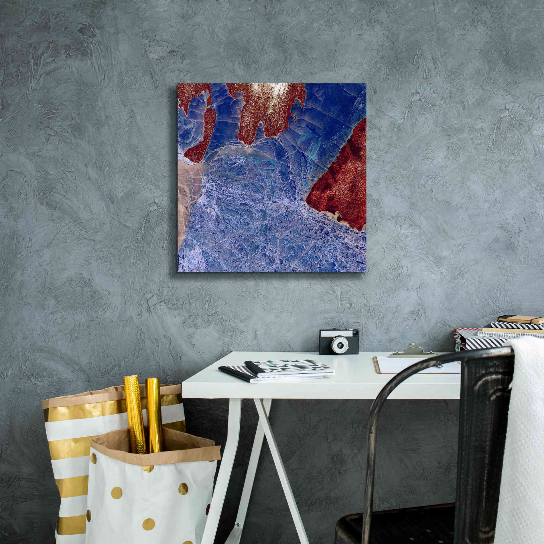 'Earth as Art: Fractured,' Canvas Wall Art,18 x 18