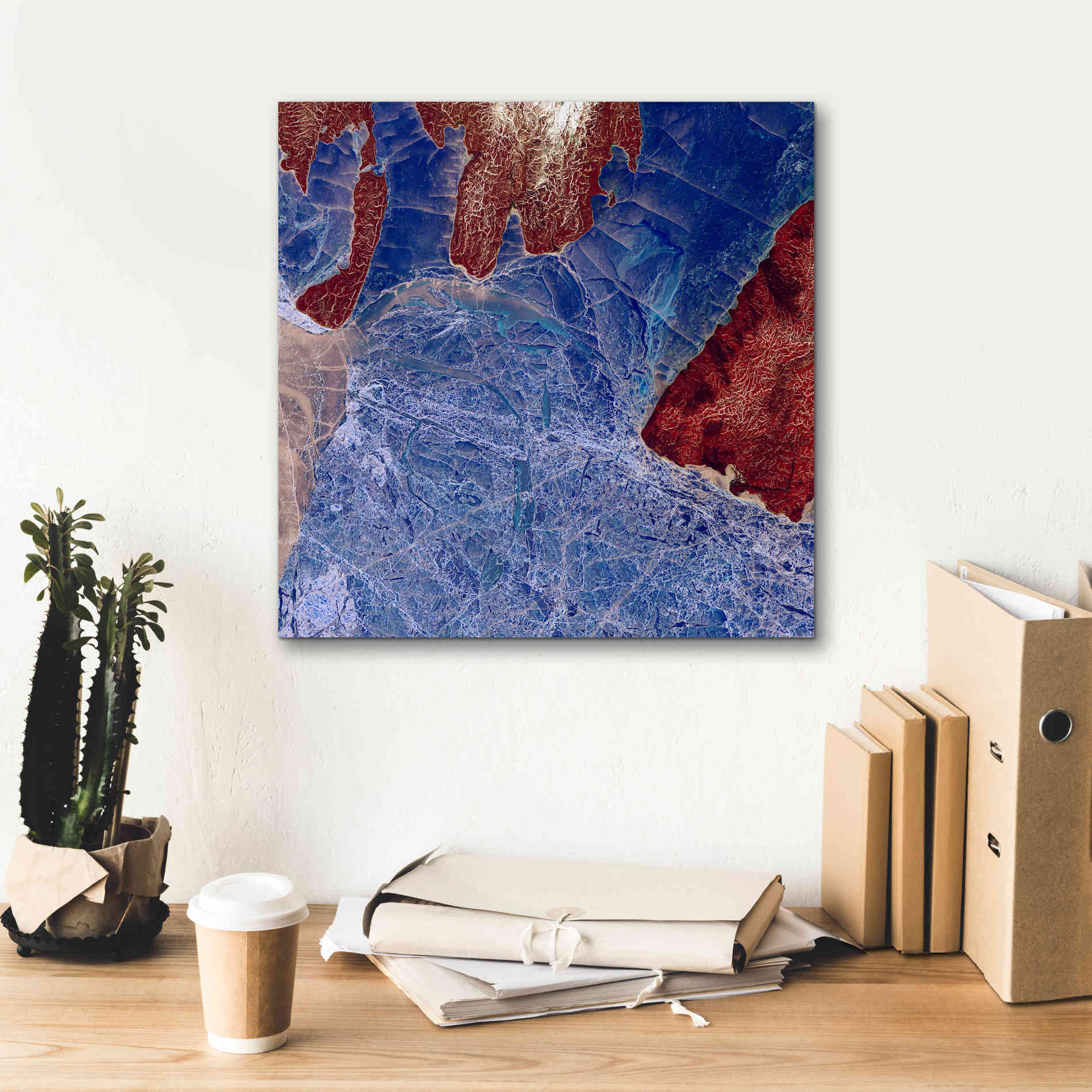 'Earth as Art: Fractured,' Canvas Wall Art,18 x 18