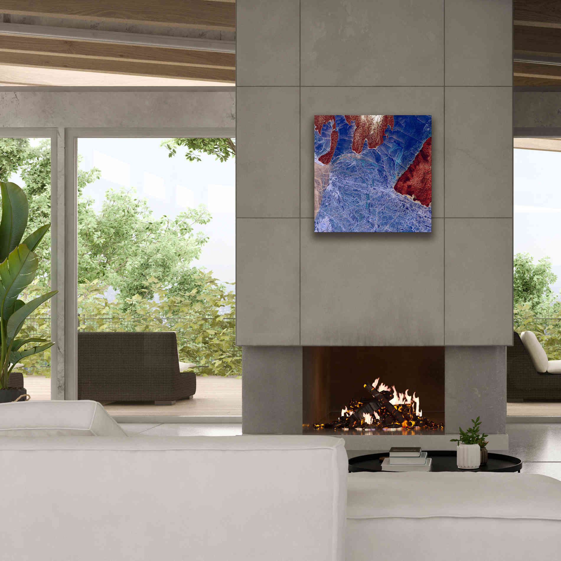 'Earth as Art: Fractured,' Canvas Wall Art,26 x 26