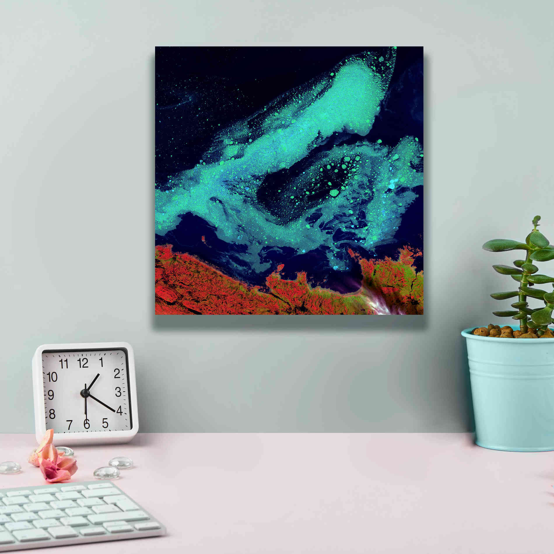 'Earth as Art: Icy Vortex,' Canvas Wall Art,12 x 12