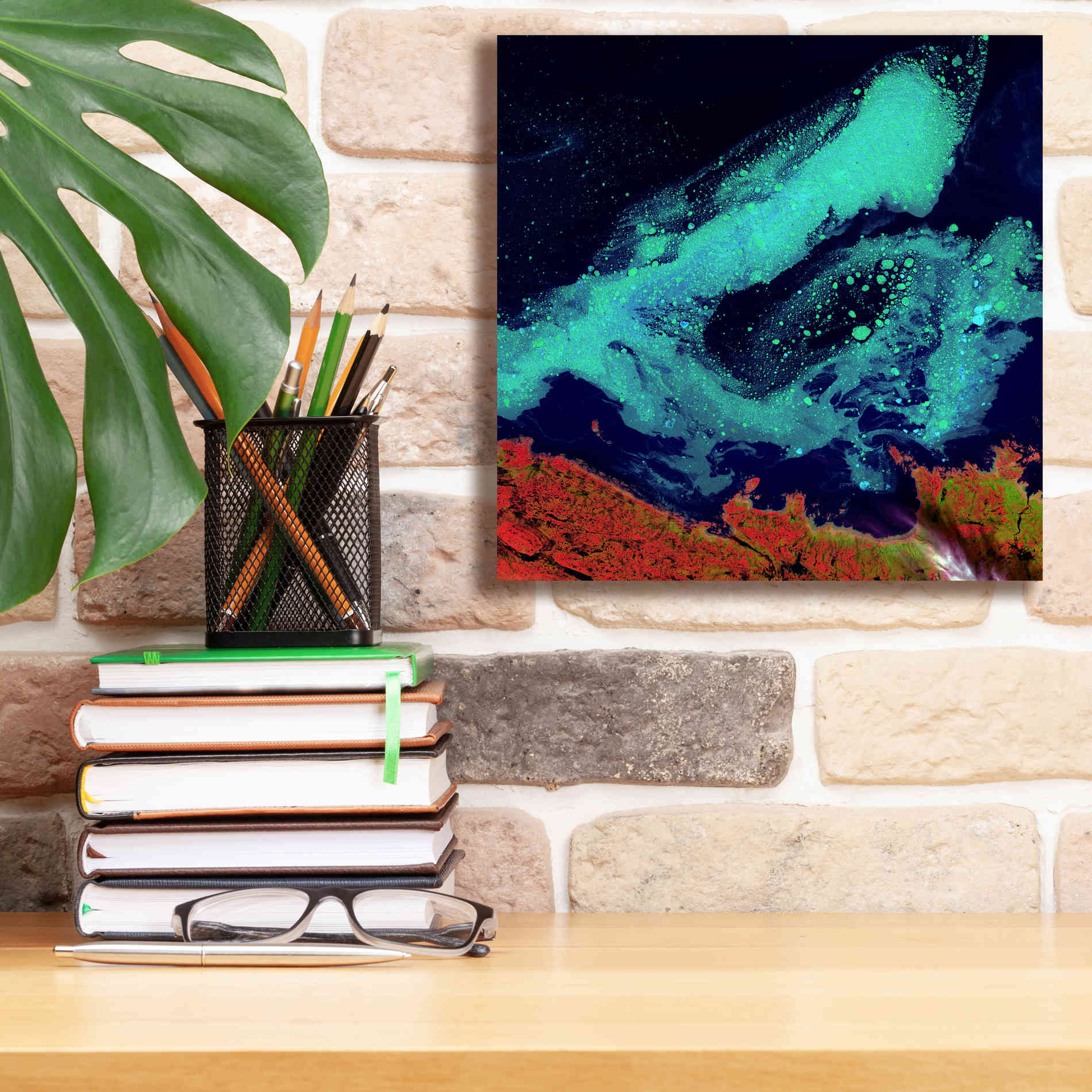 'Earth as Art: Icy Vortex,' Canvas Wall Art,12 x 12