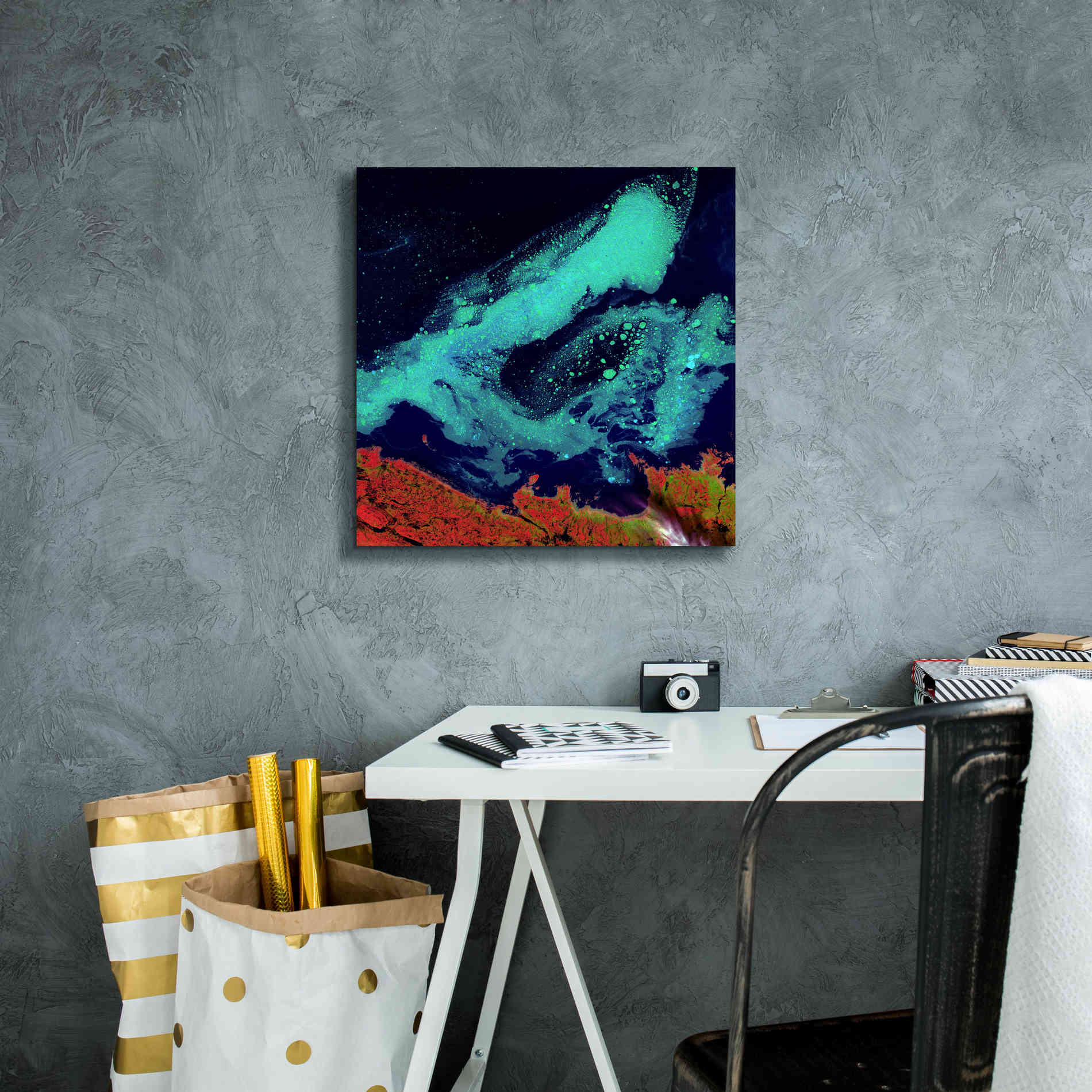 'Earth as Art: Icy Vortex,' Canvas Wall Art,18 x 18