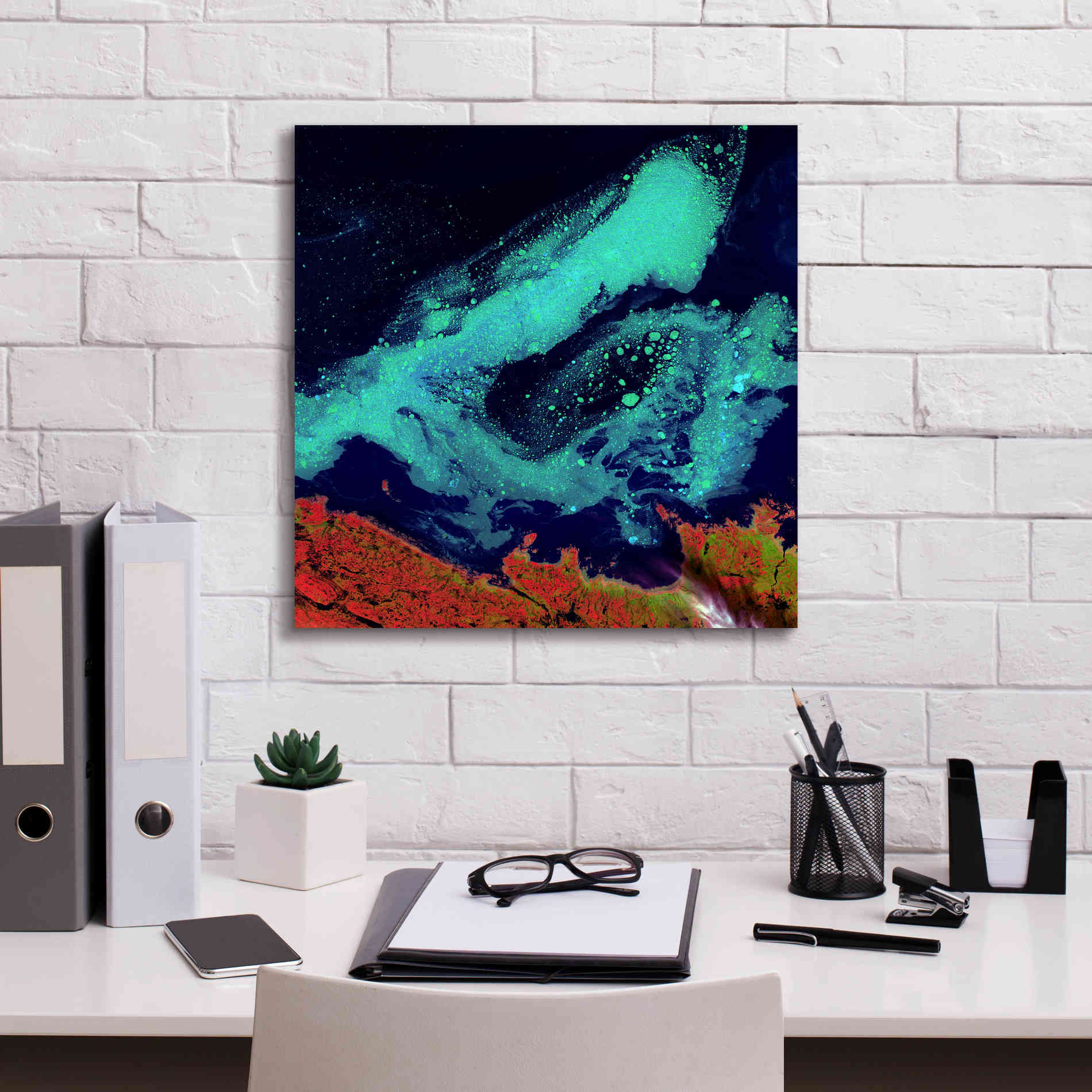 'Earth as Art: Icy Vortex,' Canvas Wall Art,18 x 18